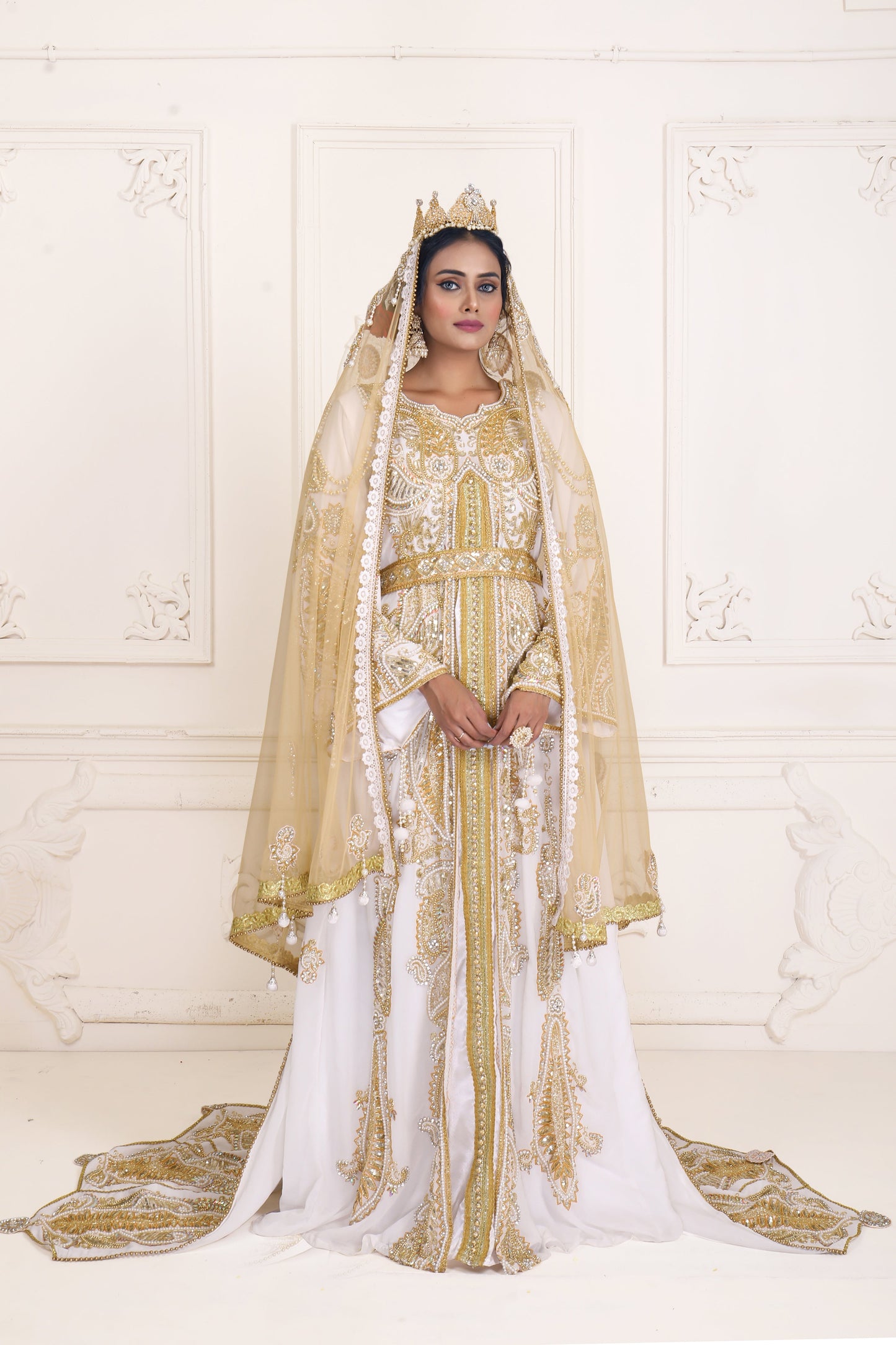 White Unique Wedding Kaftan