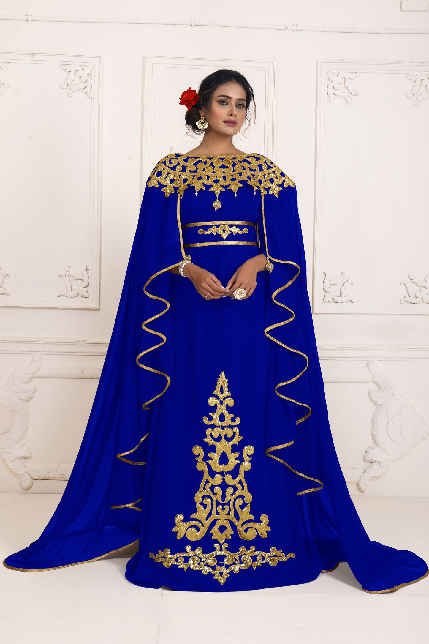 SALE!! Blue Embroidery Israeli Dress