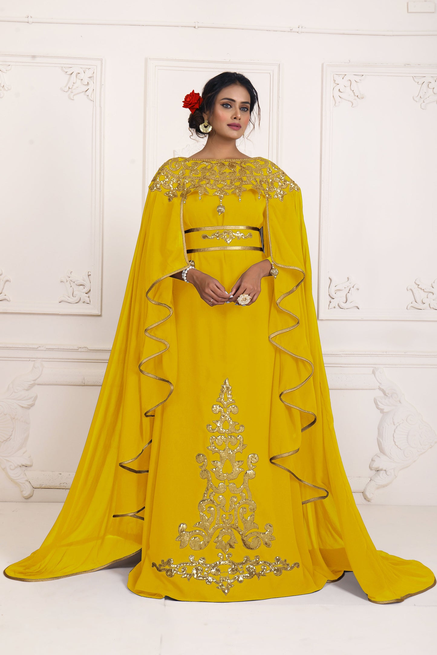 SALE!! Yellow Embroidery Israeli Dress