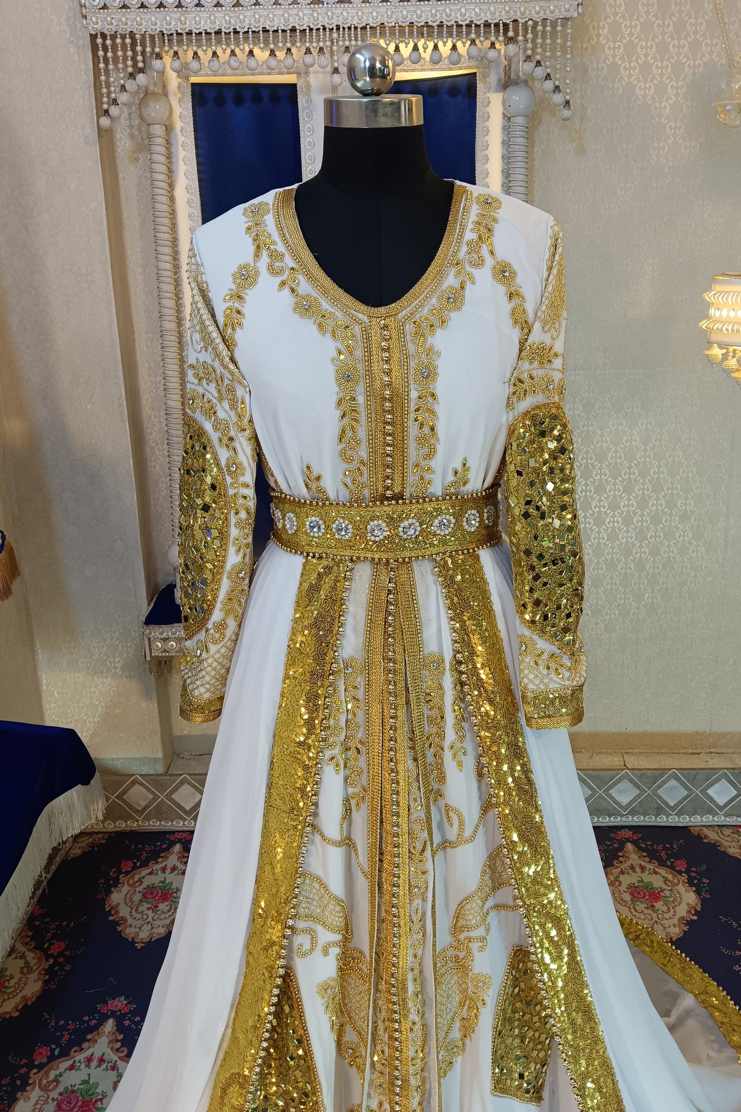 White Wedding Arabic Kaftan