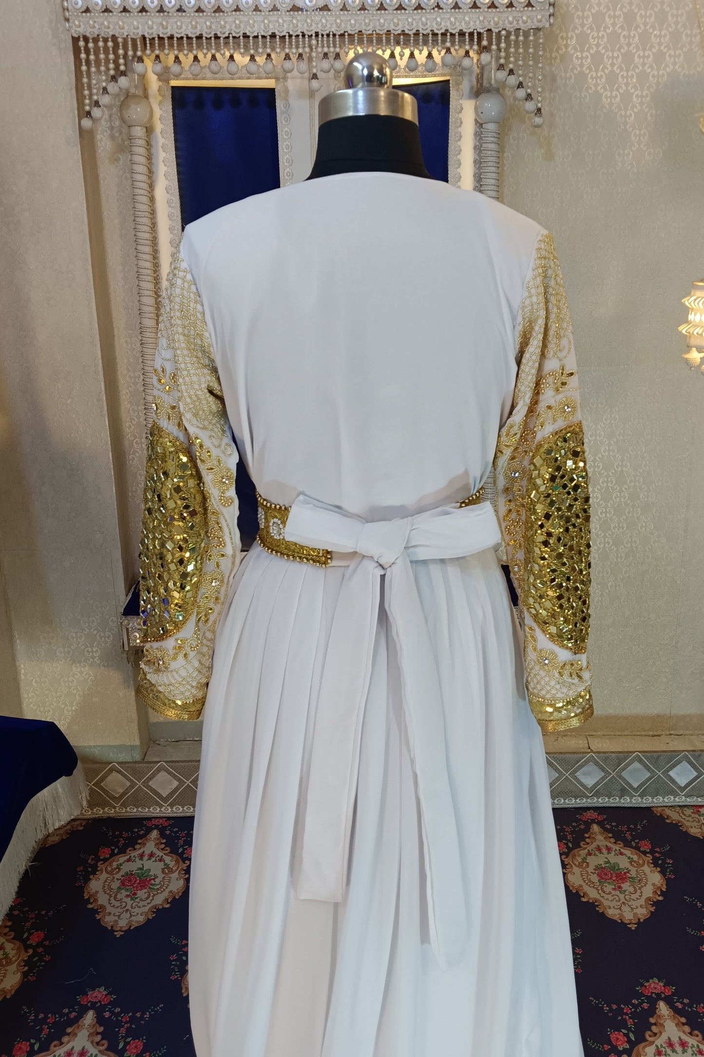White Moroccan Kaftan Dress