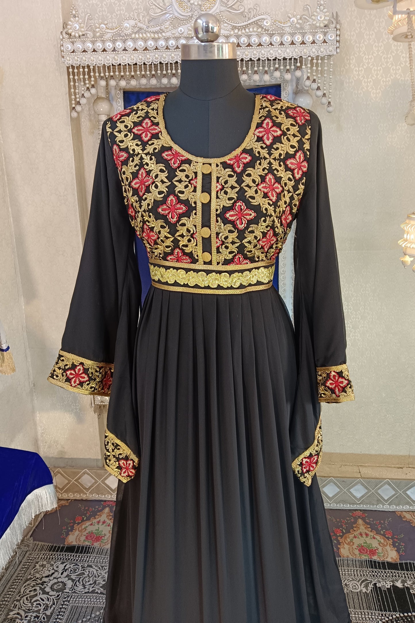 Black Designer Stylish Islamic Takchita Kaftan