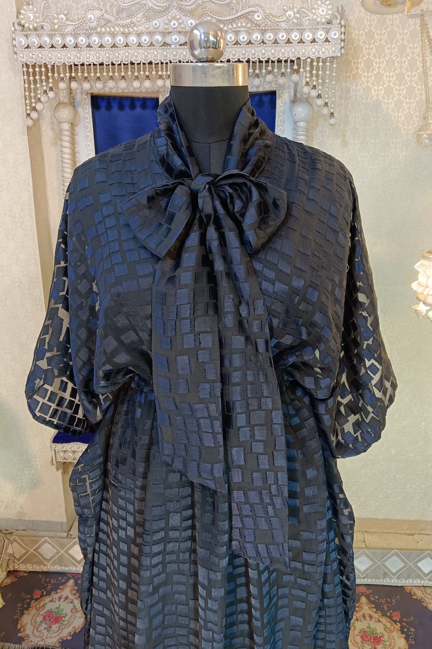 Dark Grey and Black Takchita Kaftan