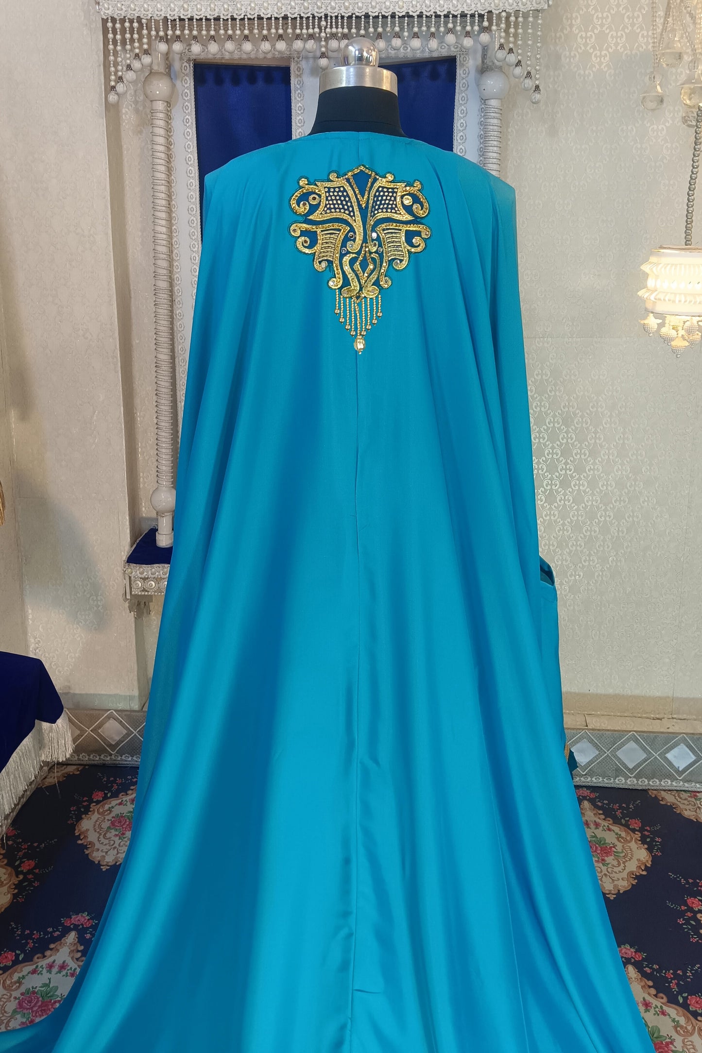 Firozi Islamc Party Wear Wedding Dubai Kaftan