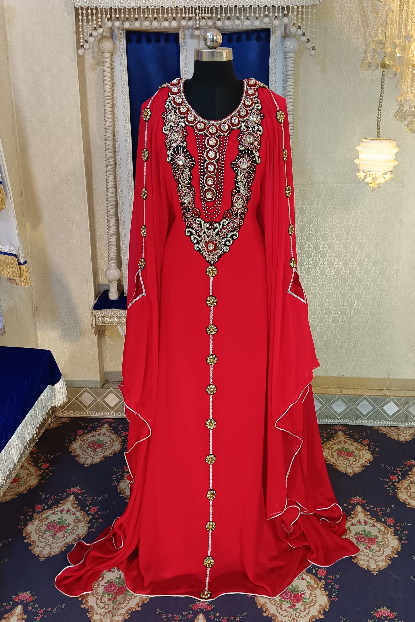 Red Islamic Takchita Kaftan