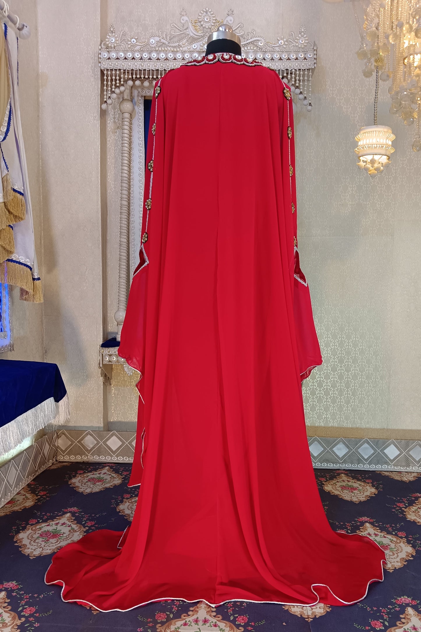Red Unique Design Islamic Takchita Dubai Kaftan