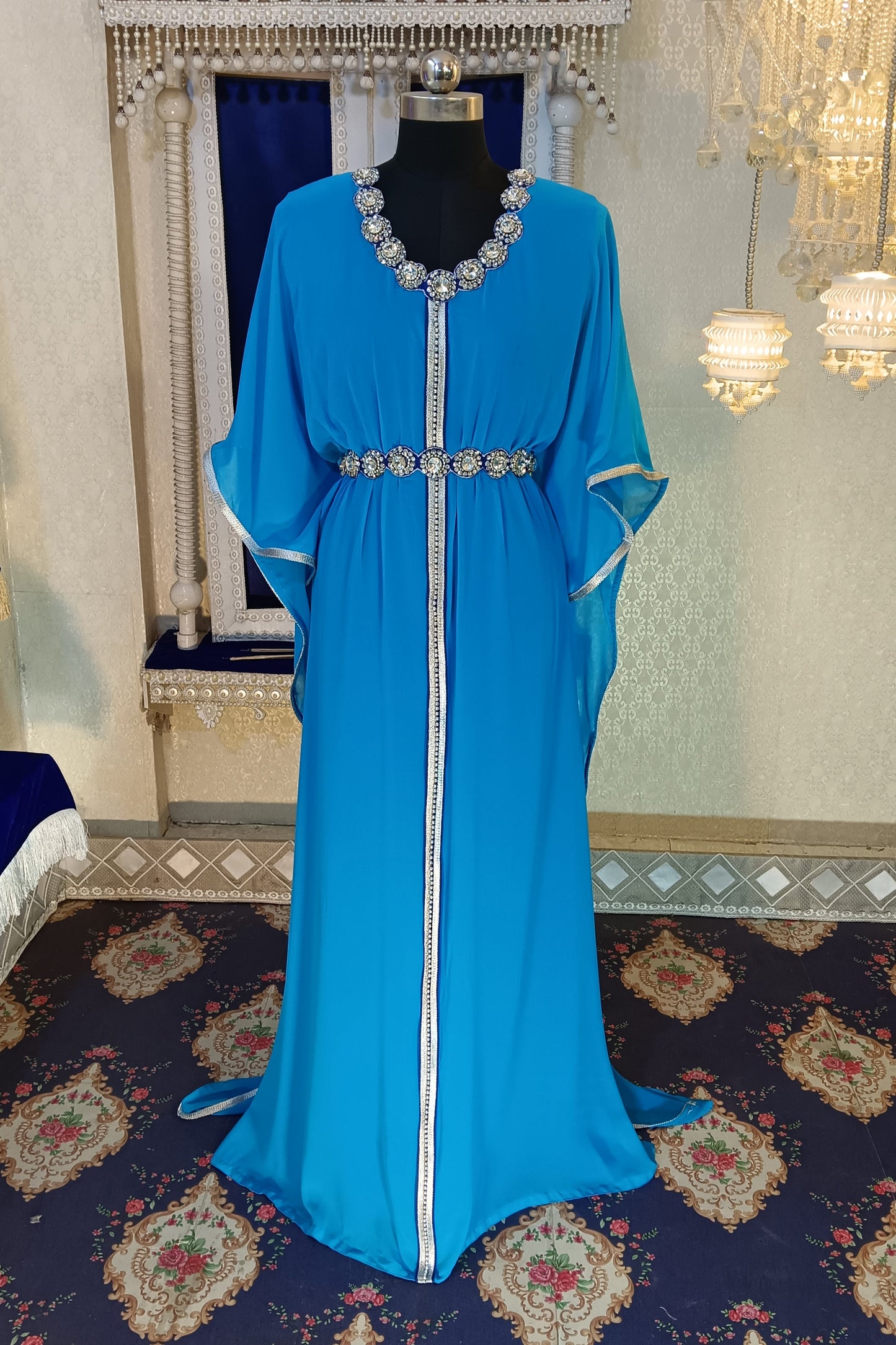 Firozi and Blue Islamic Kaftan