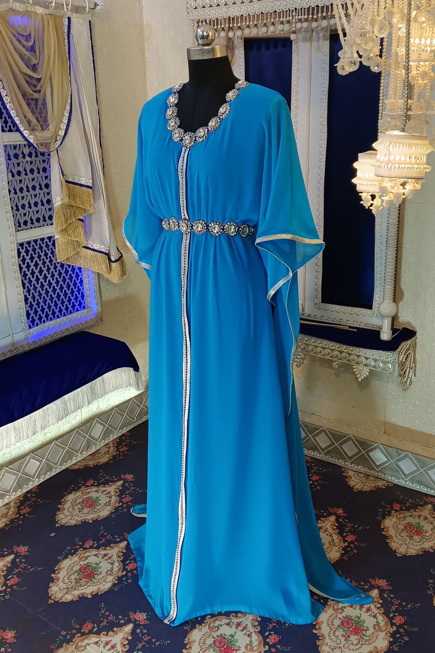 Firozi and Blue Takchita Caftan