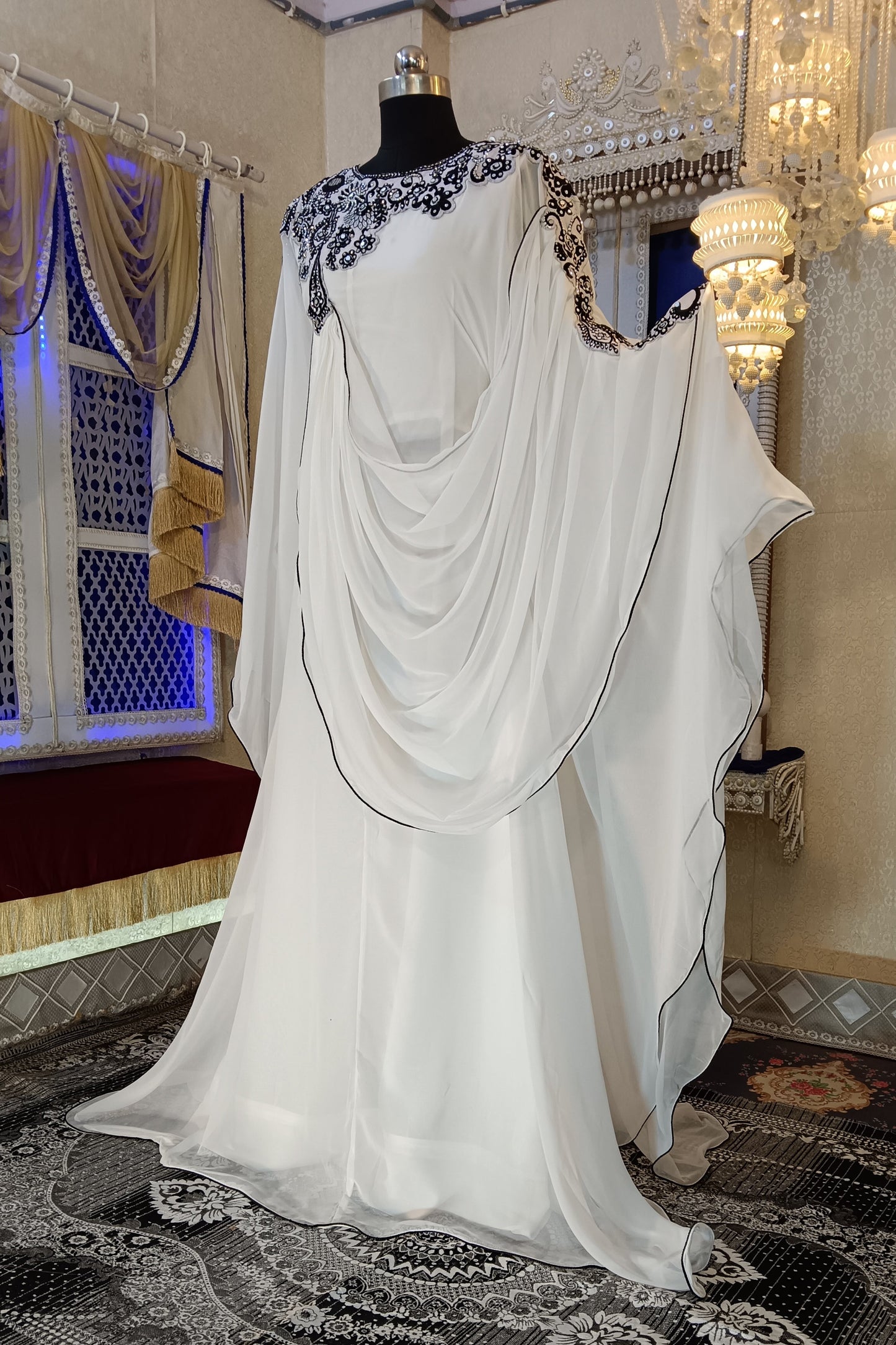 White Islamic Maxi Kaftan