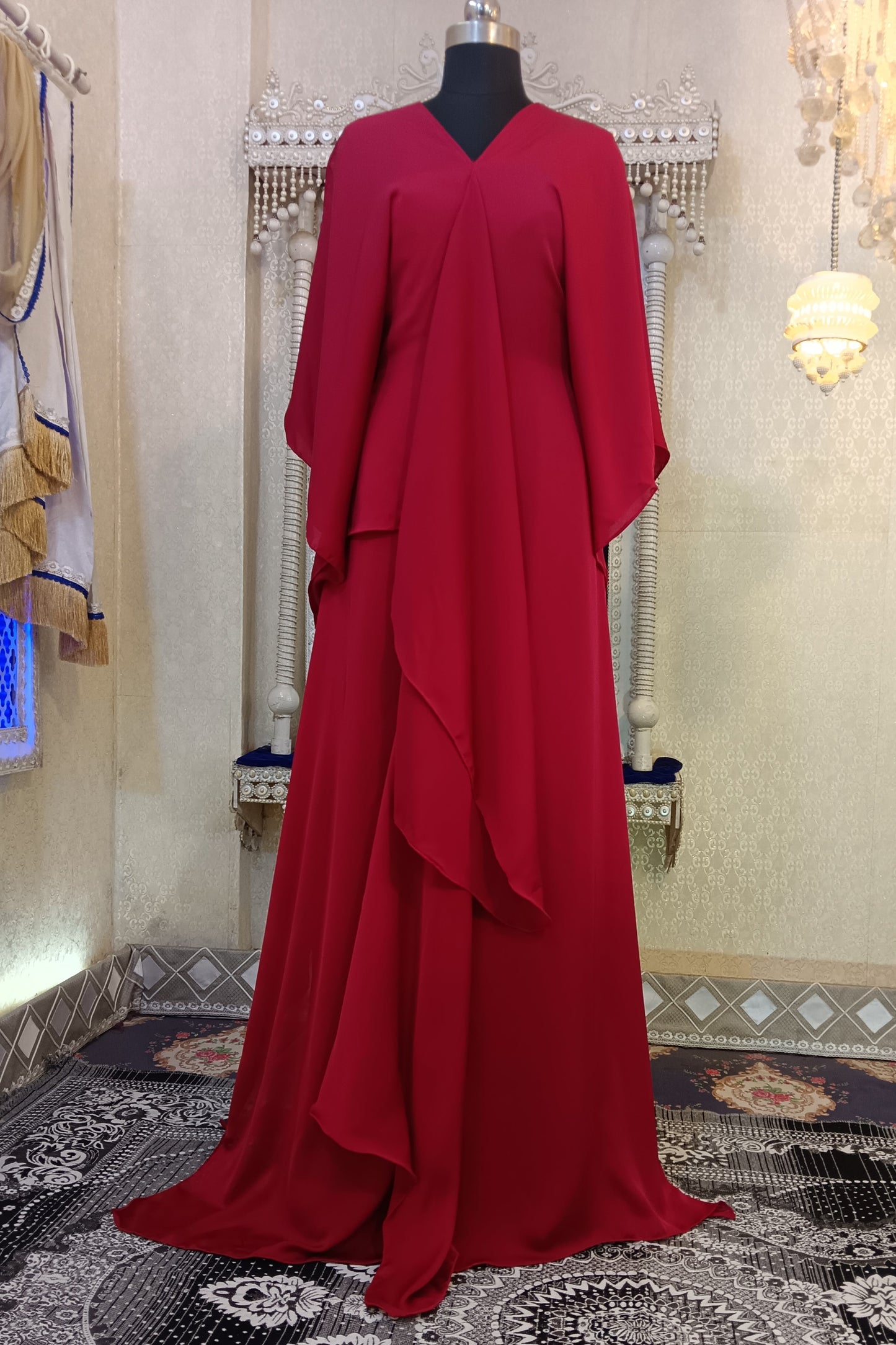 Maroon Islamic Kaftan