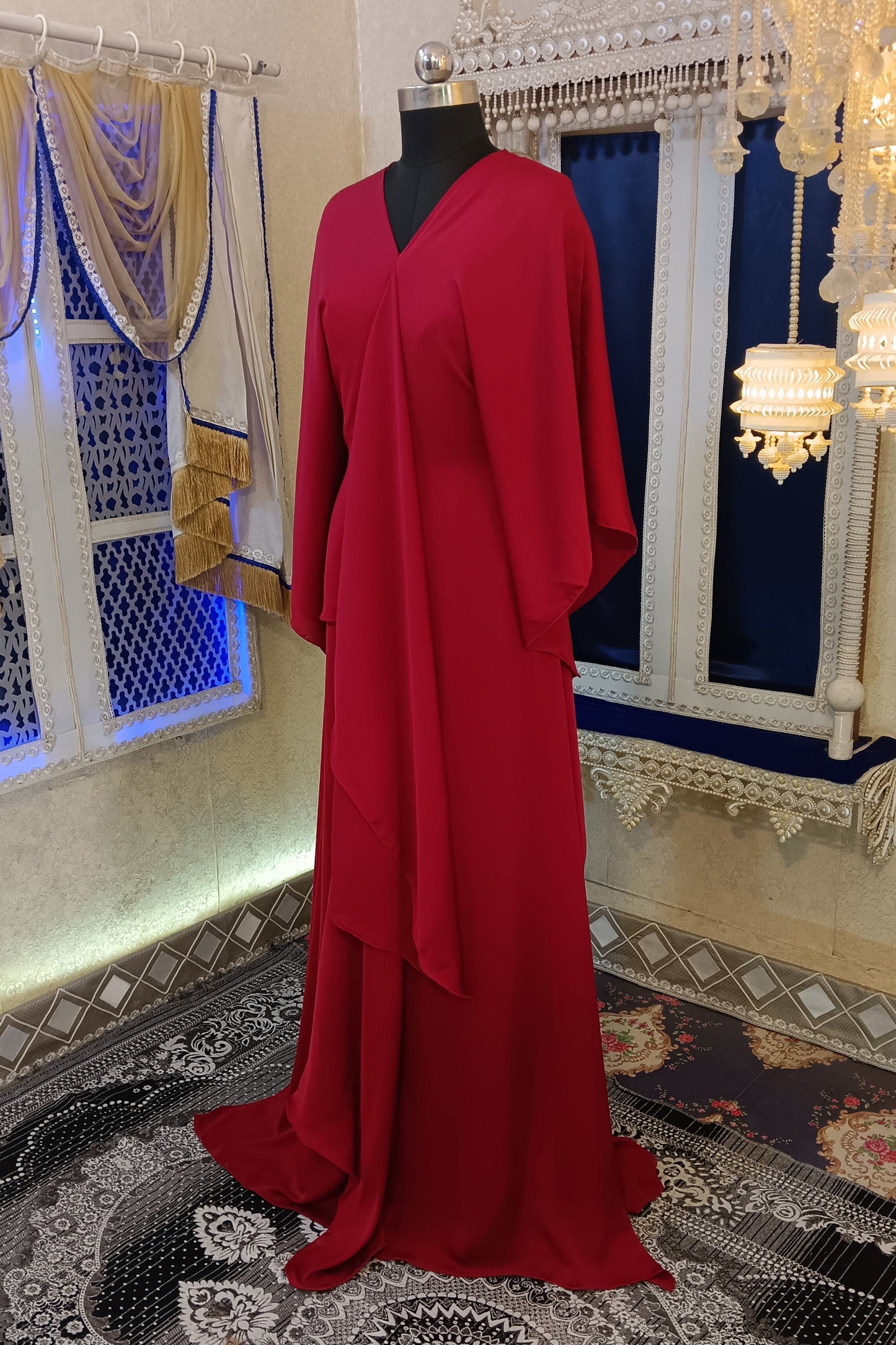 Maroon Israeli Wedding Caftan