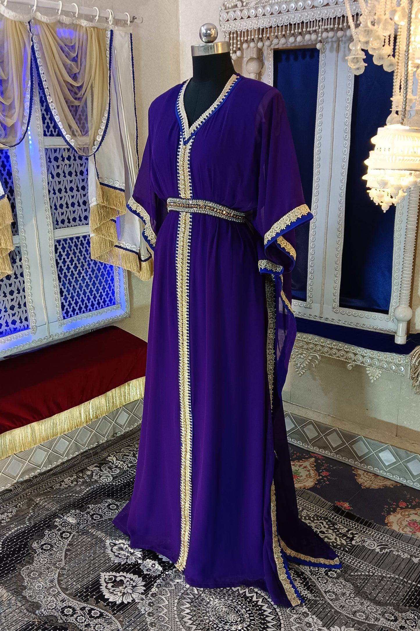Purple Party Wear Kaftan
