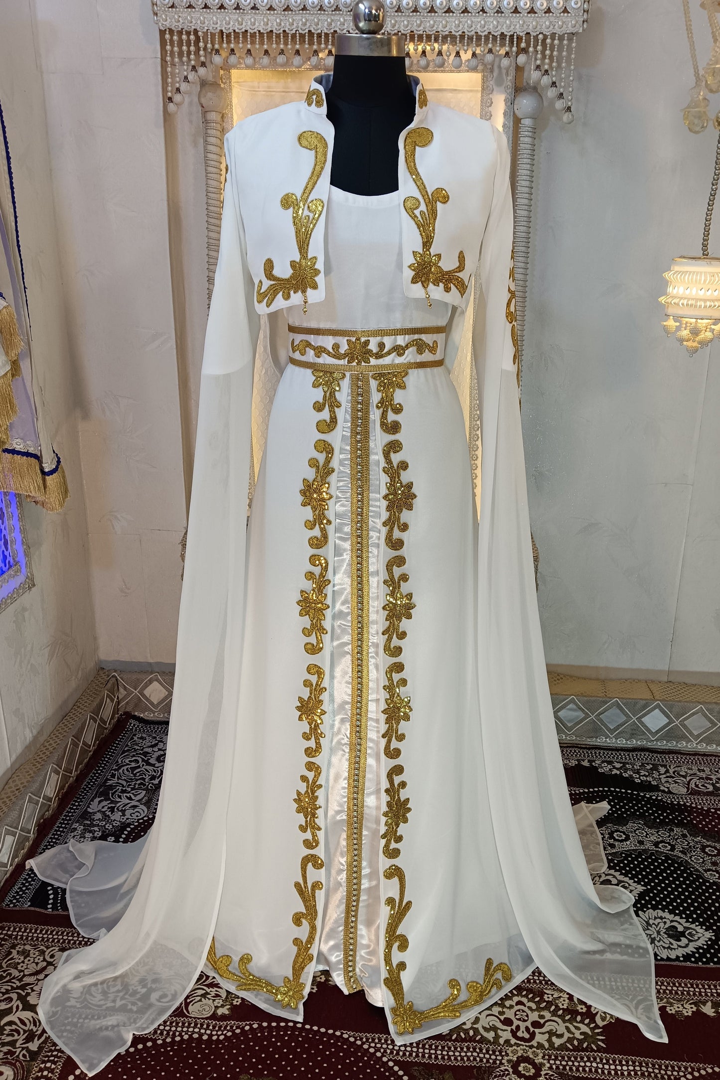 White Takchita Kaftan