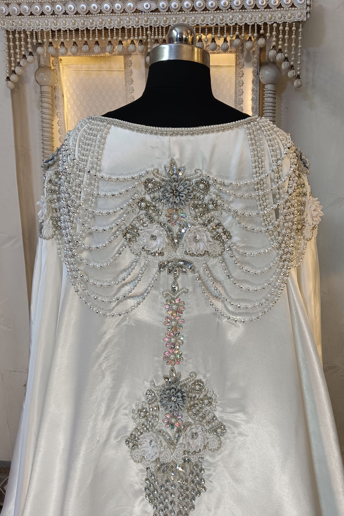 White Arabic Moroccan Islamic Wedding Kaftan