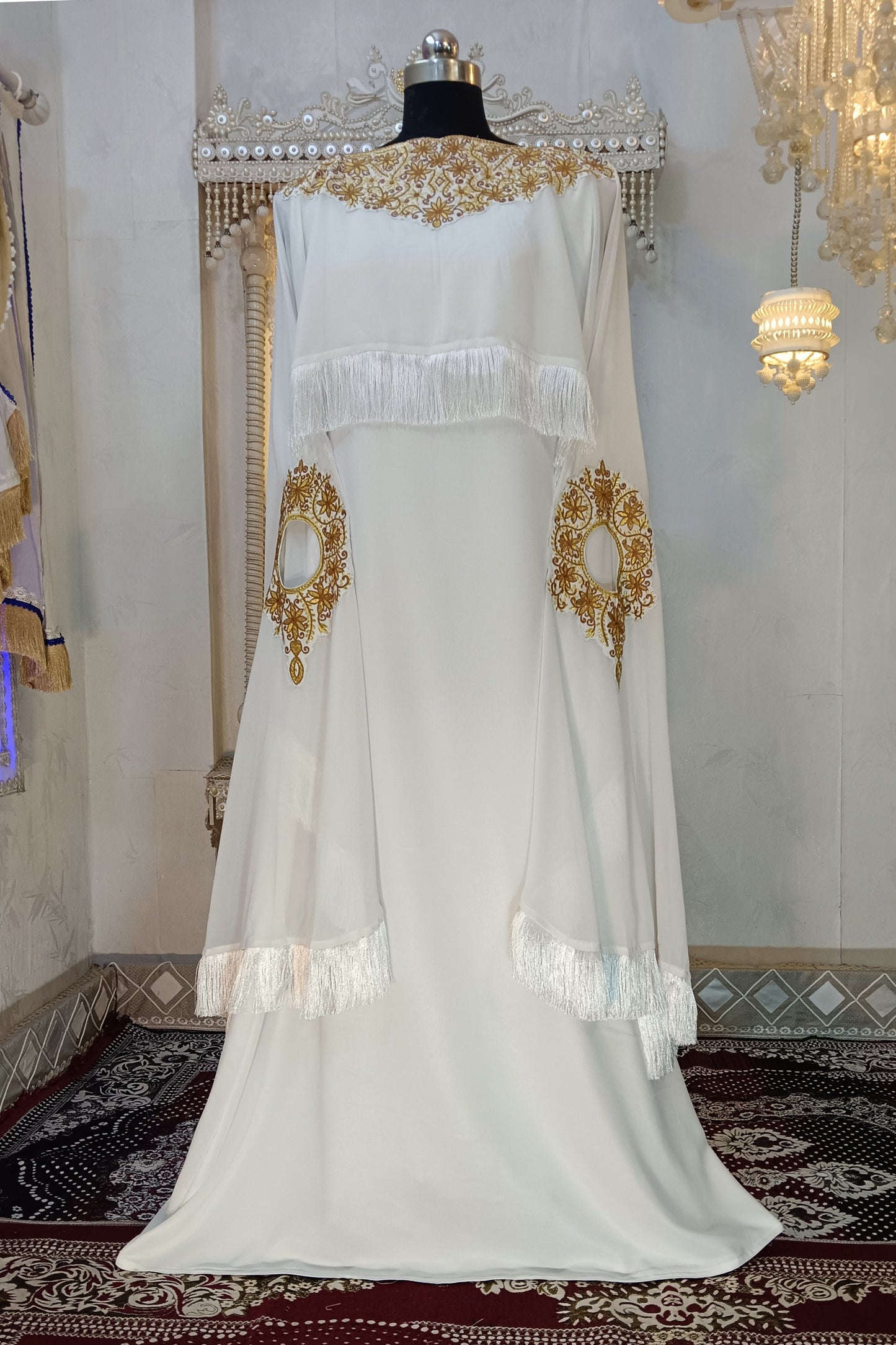 White Party Wear Kaftan