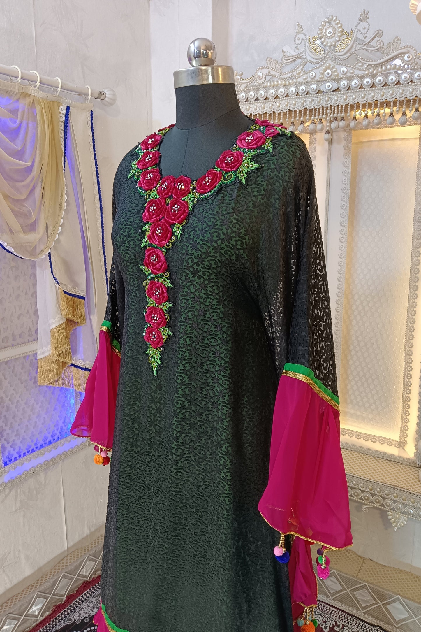 Black Islamic Stylish Designer Takchita Kaftan