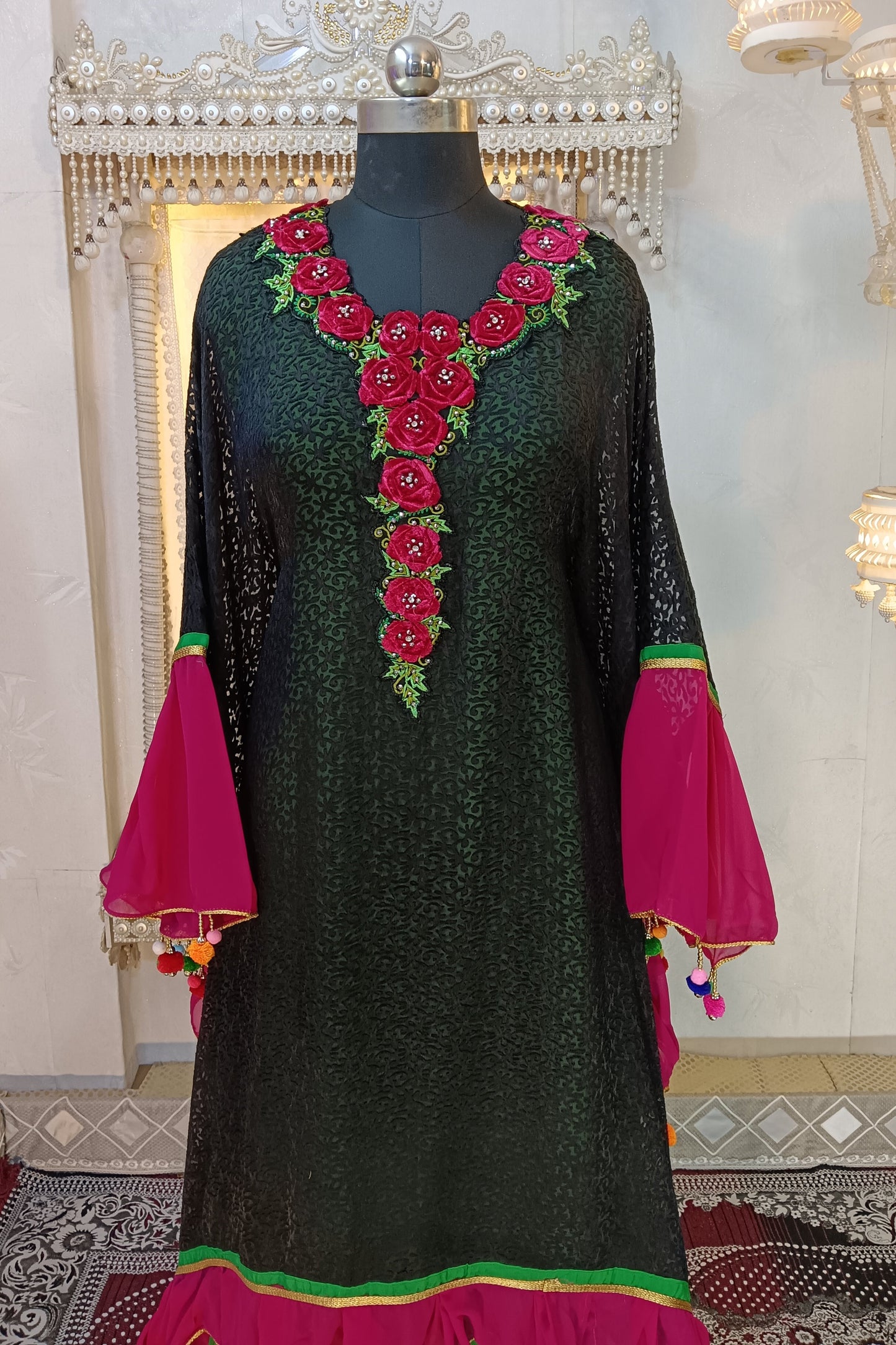Black Islamic Stylish Designer Takchita Kaftan