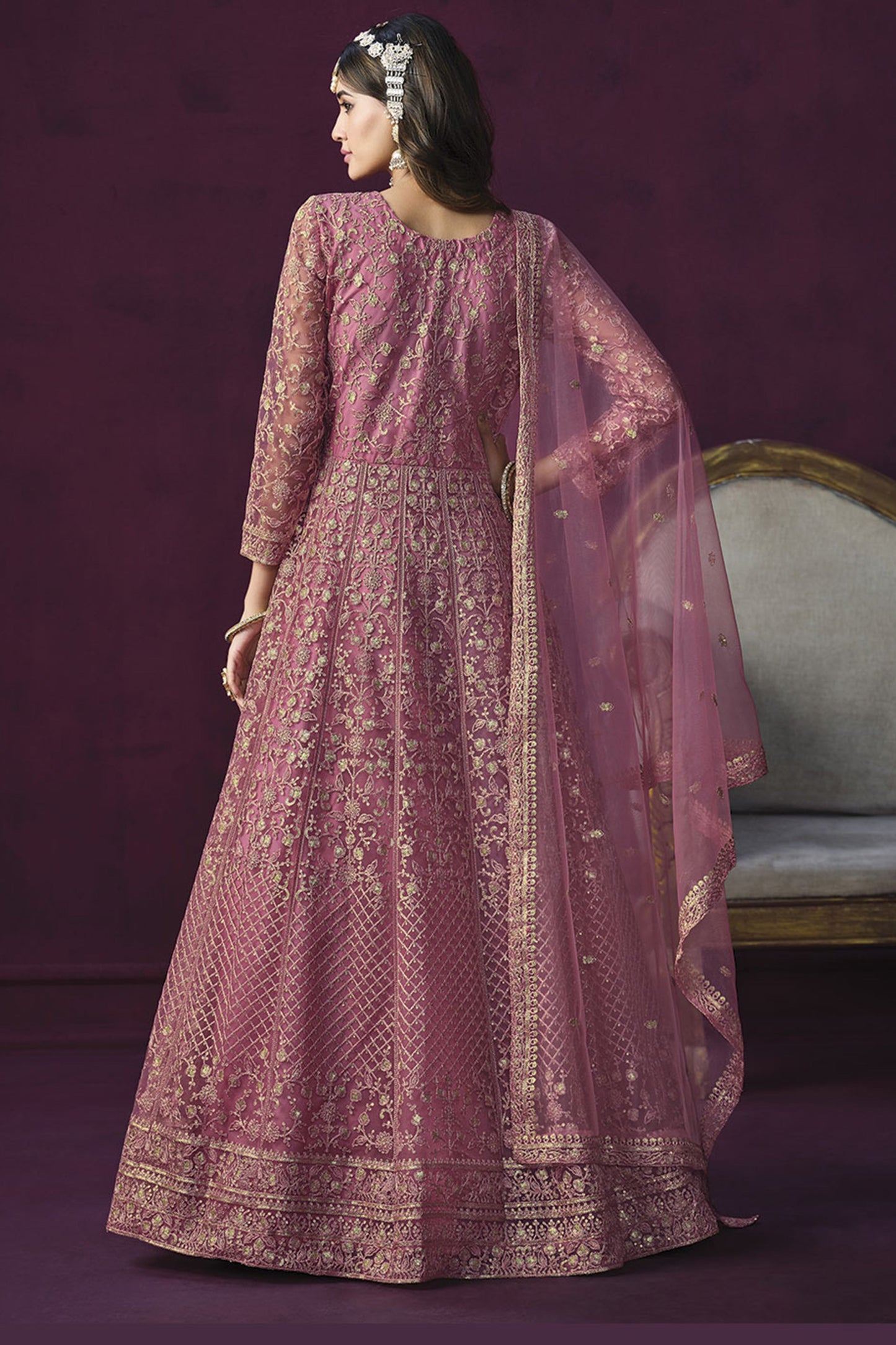 Pink Anarkali Salwar Kameez