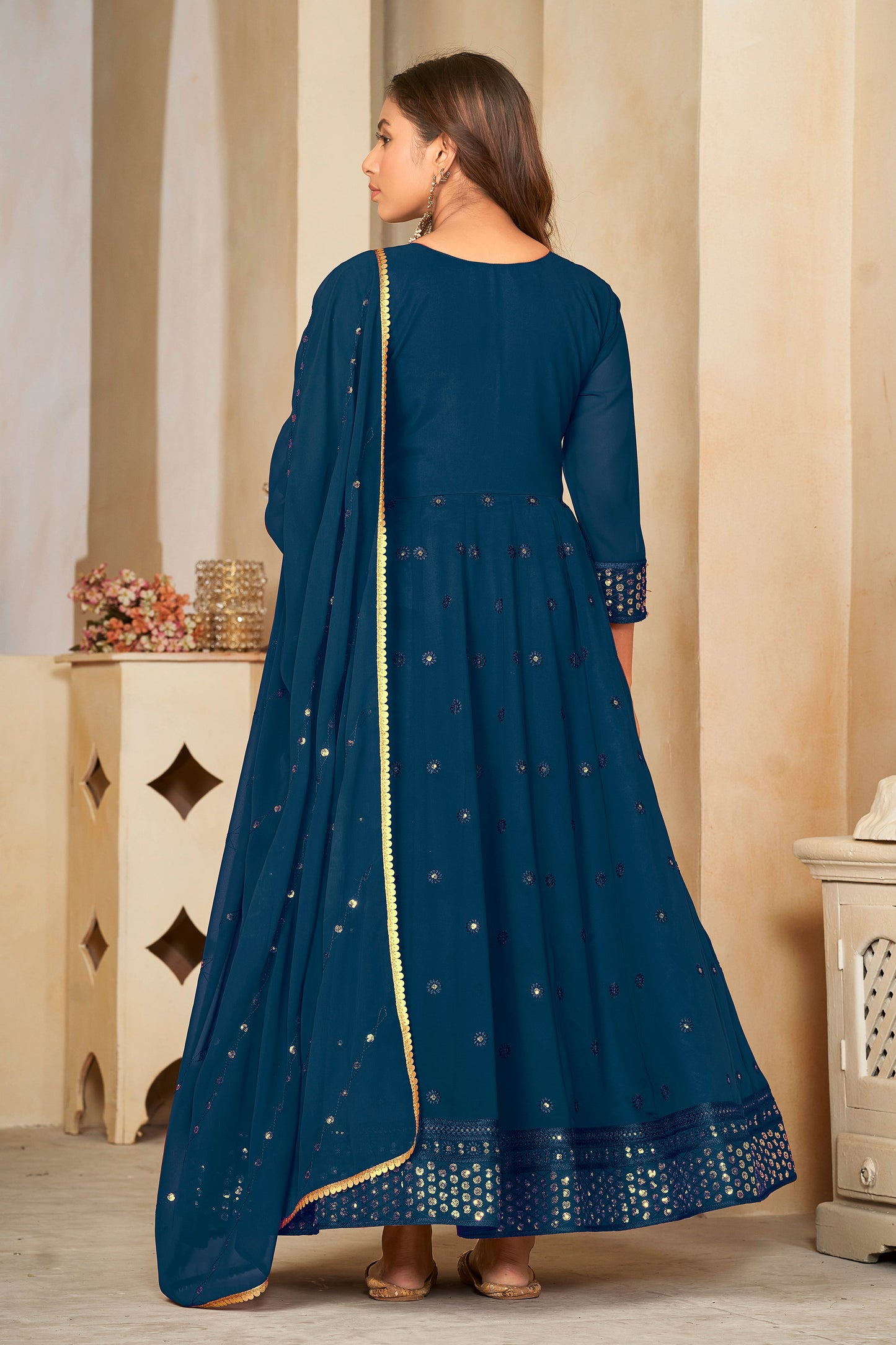 Rama Georgette Designer Wedding Salwar Suit