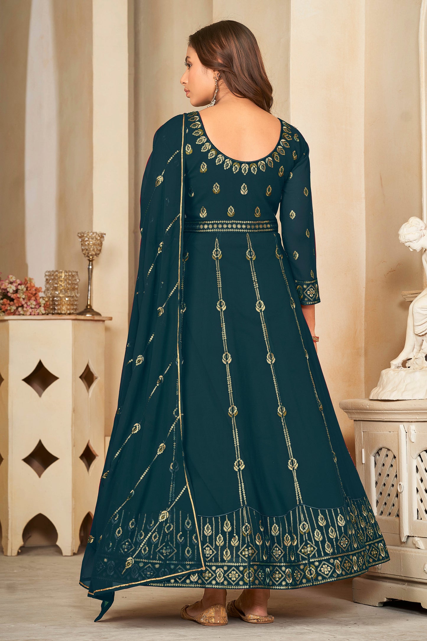 Rama Georgette Designer Wedding Salwar Suit