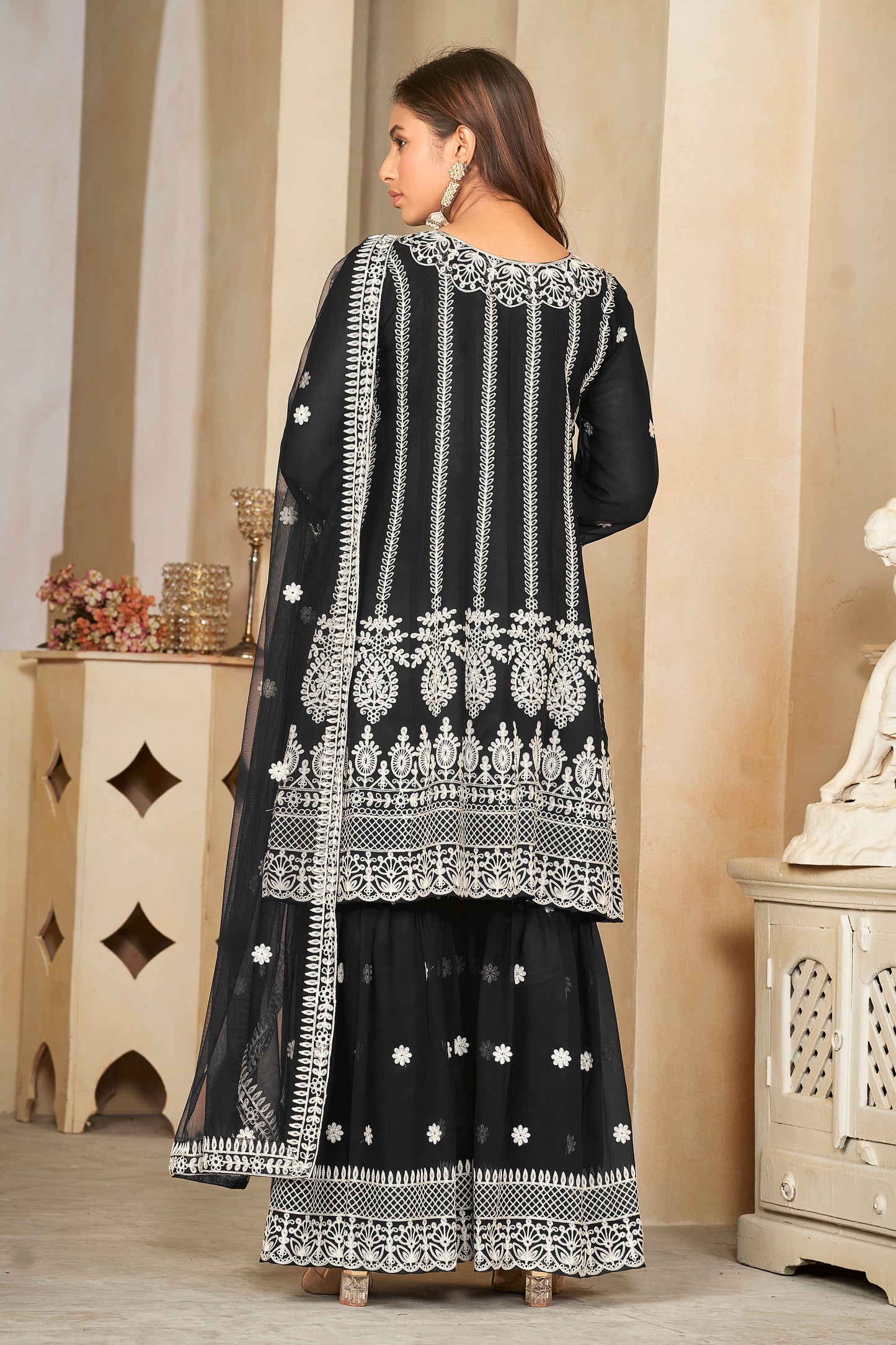 Black Georgette Designer Wedding Salwar Suit