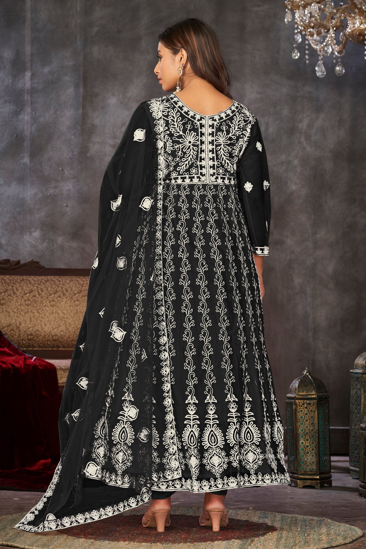 Black Traditional Anarkali Suits
