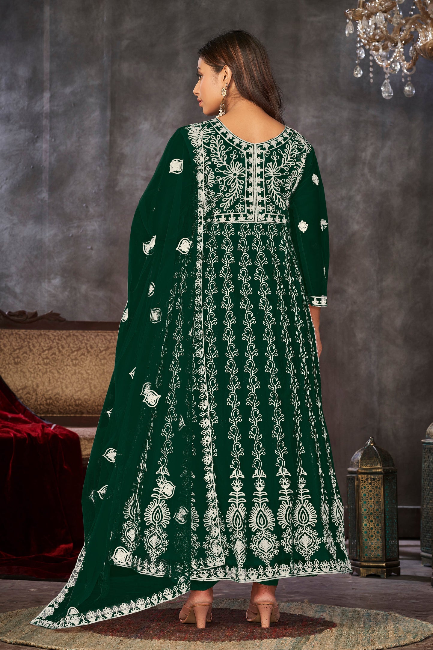 Green Traditional Anarkali Suits
