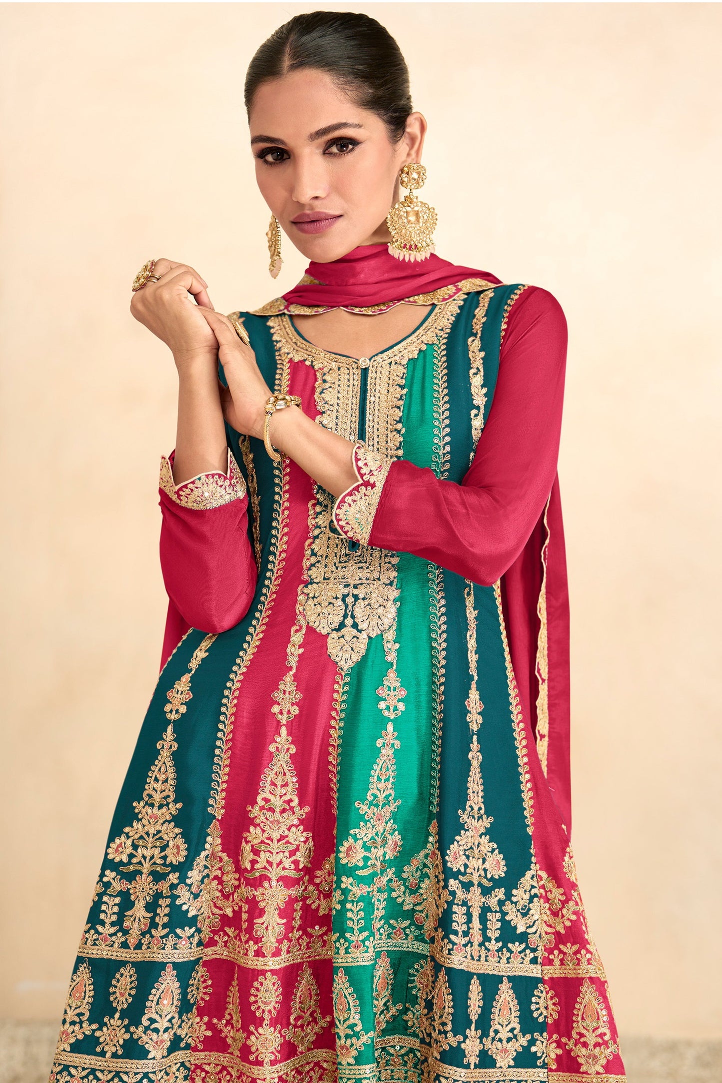 Pink Party Wear Suit