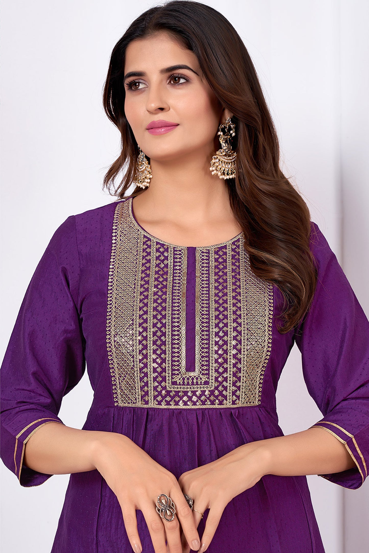 Purple Designer Party Wear Suit