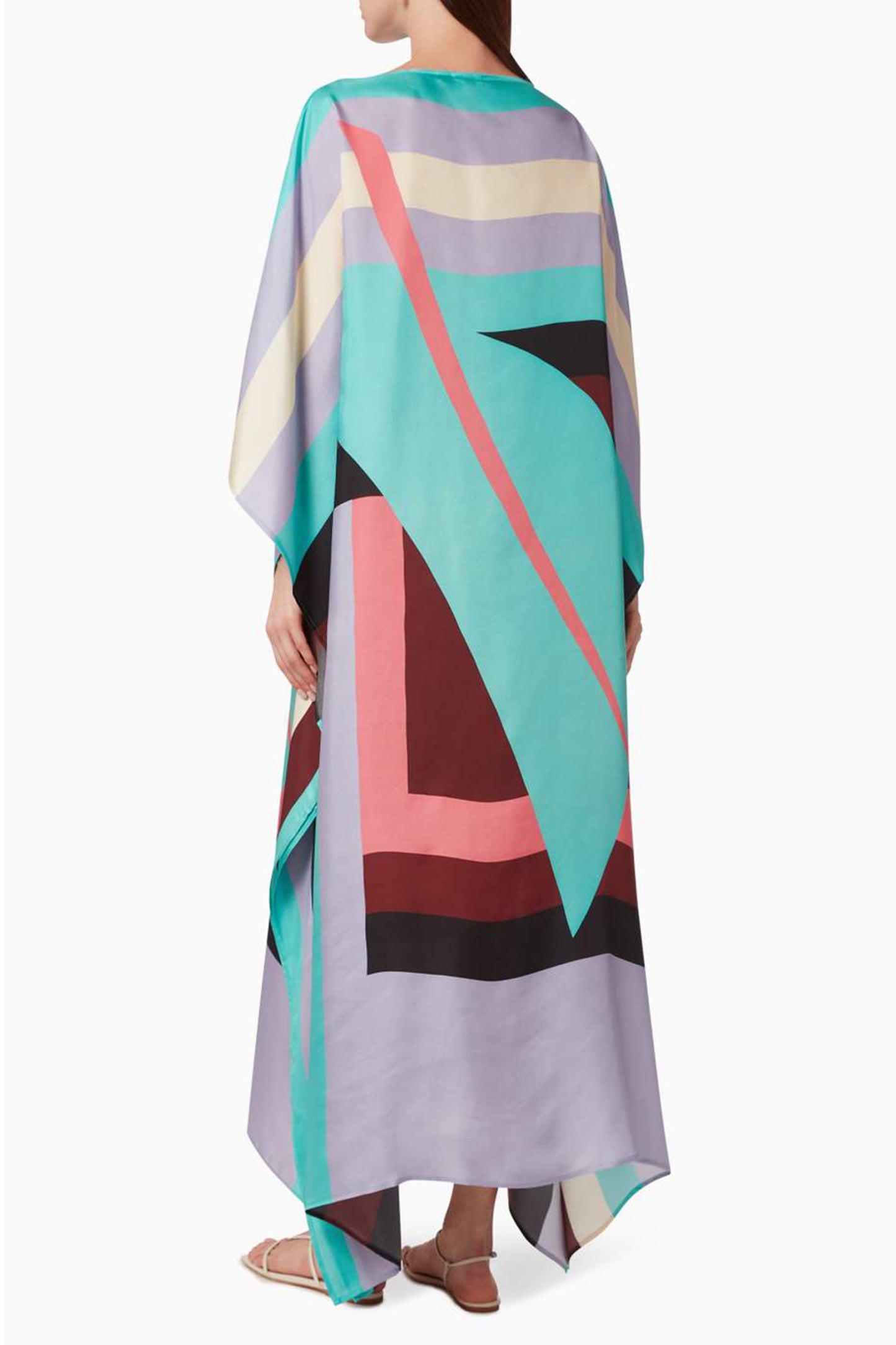 Woman Printed Soft Silk Crepe Kaftan