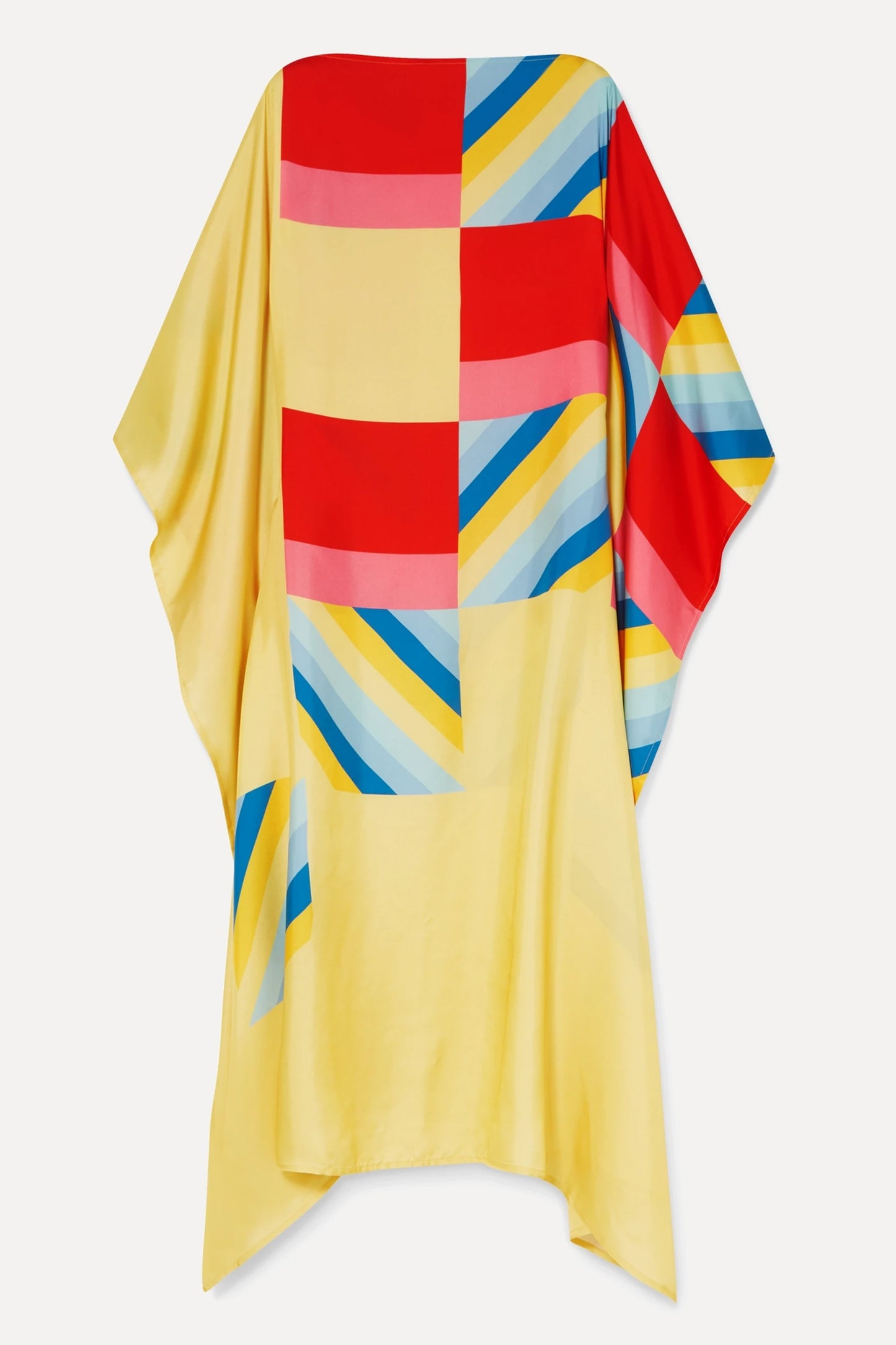 Woman Printed Soft Satin Silk Kaftan