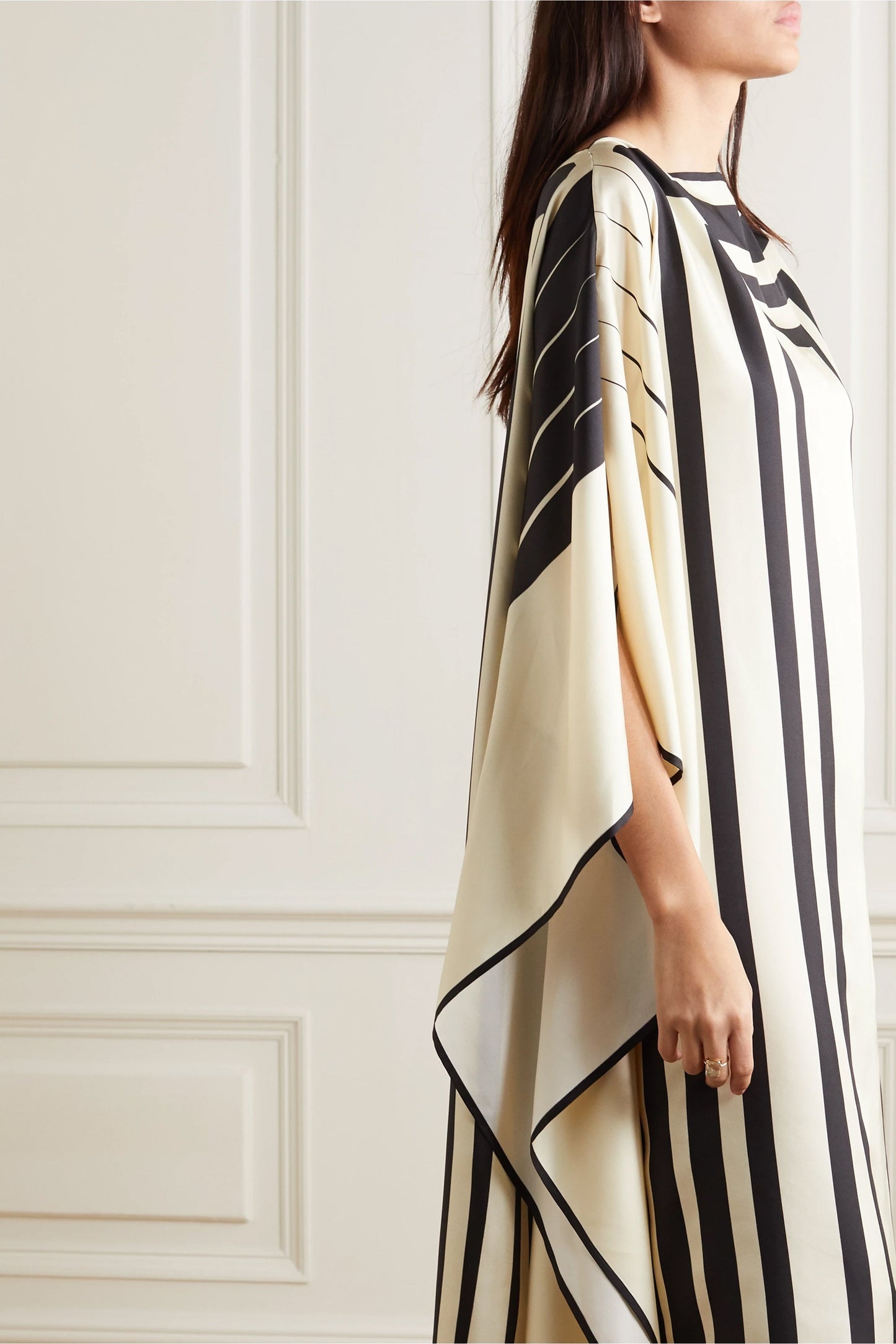 Woman Printed Soft Satin Silk Kaftan