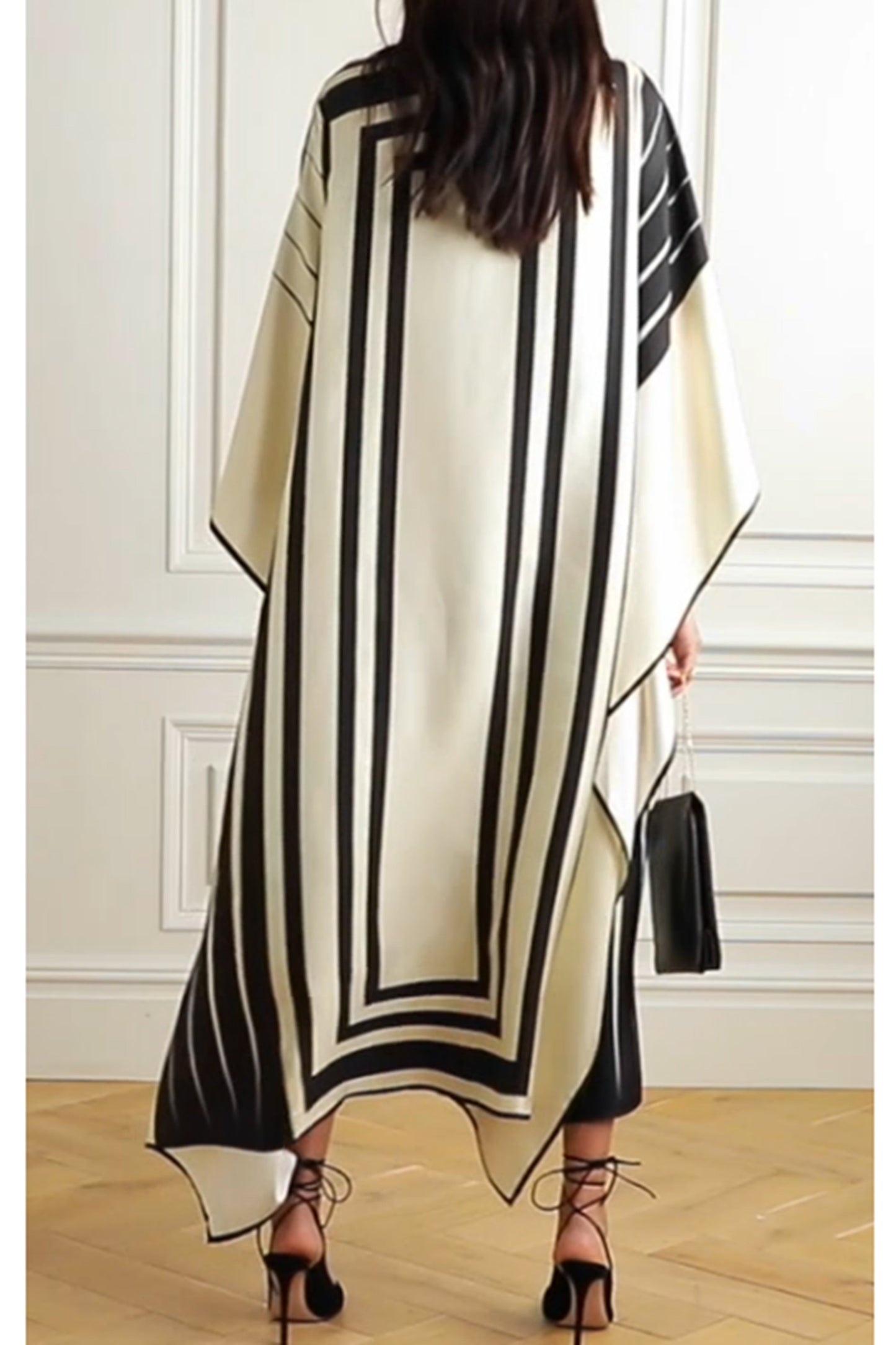 Woman Printed Soft Satin Silk Kaftan