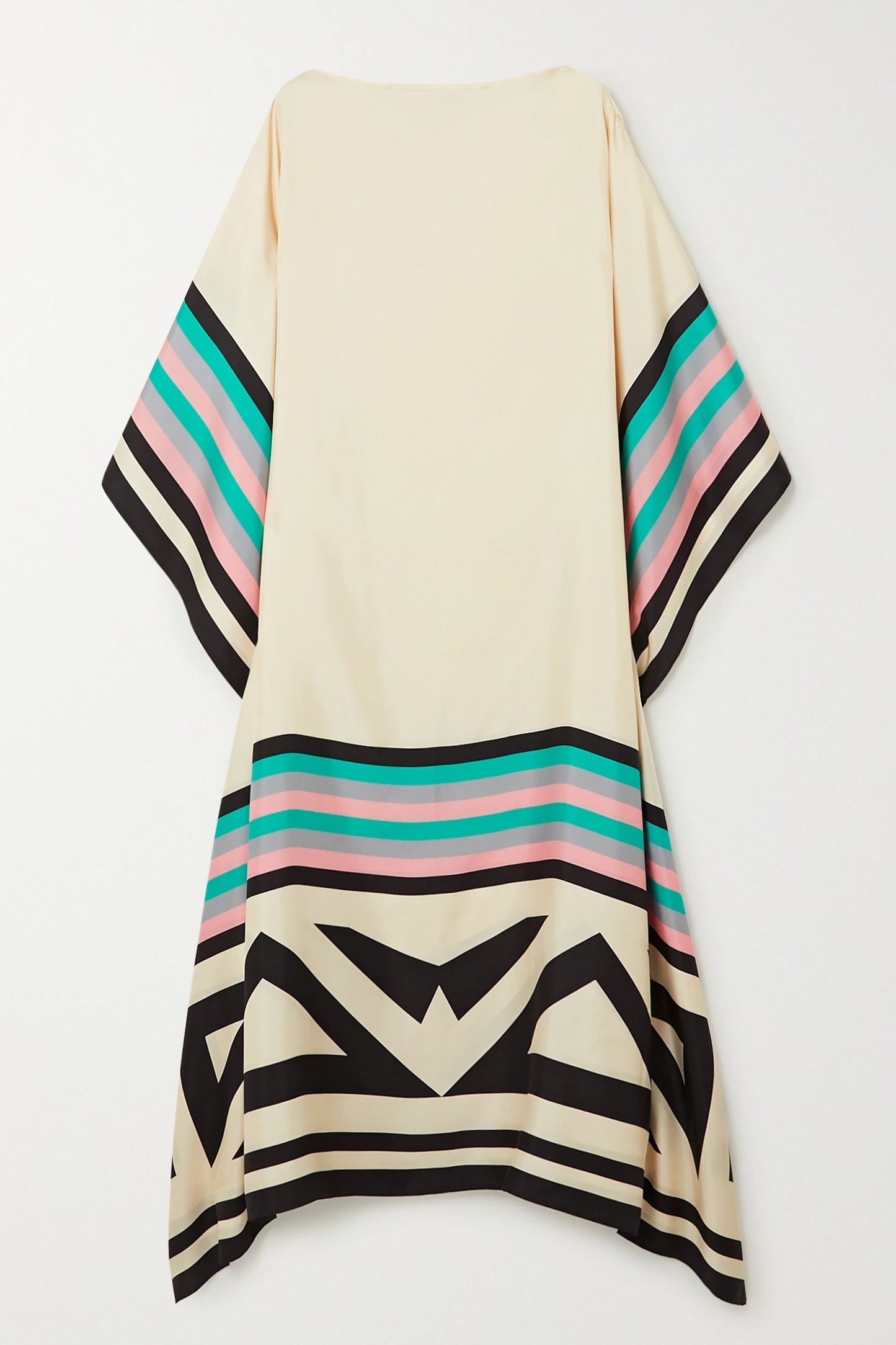 Woman Printed Soft Satin Silk Kaftan