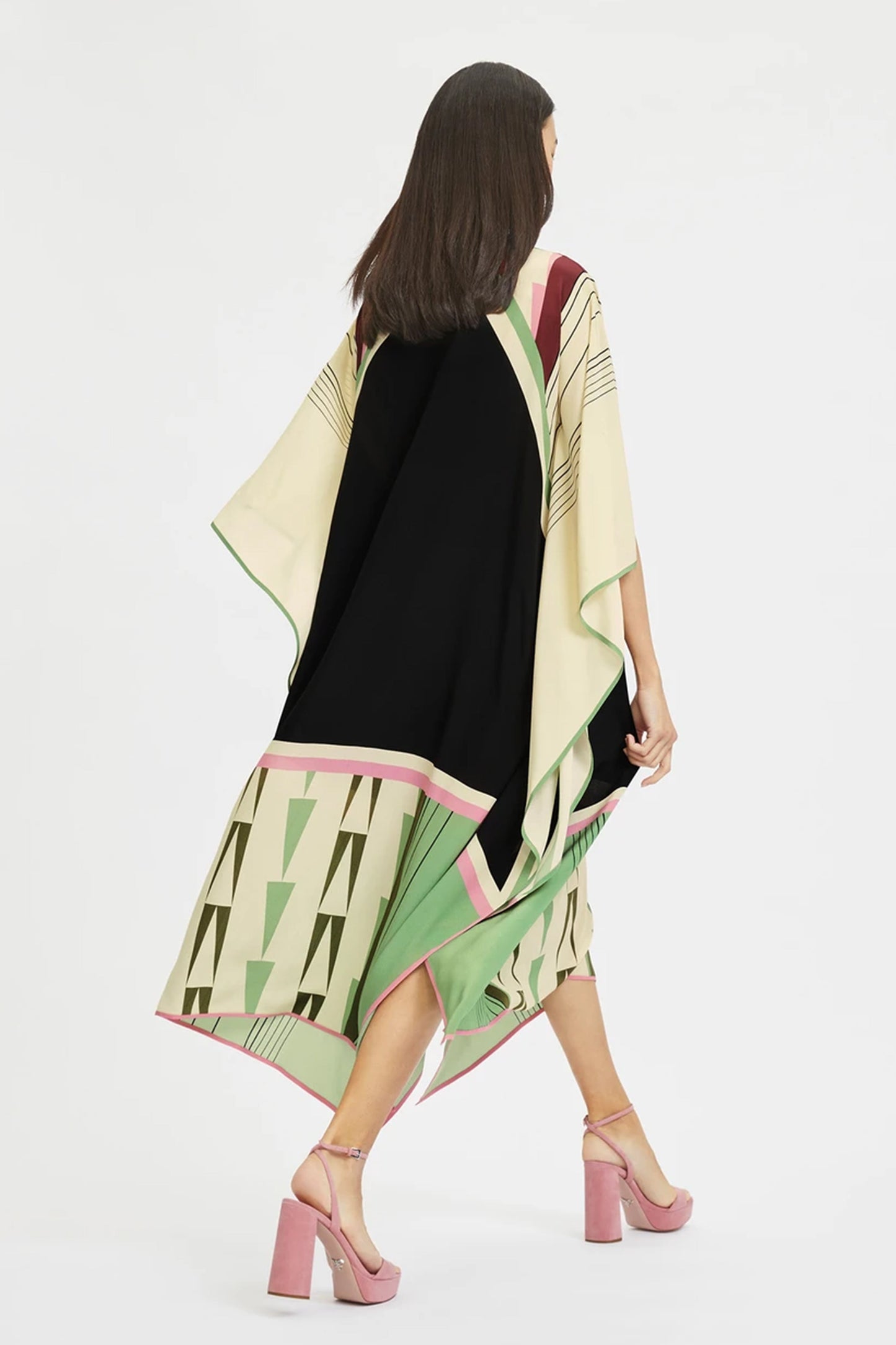Woman Printed Soft Silk Crepe Kaftan