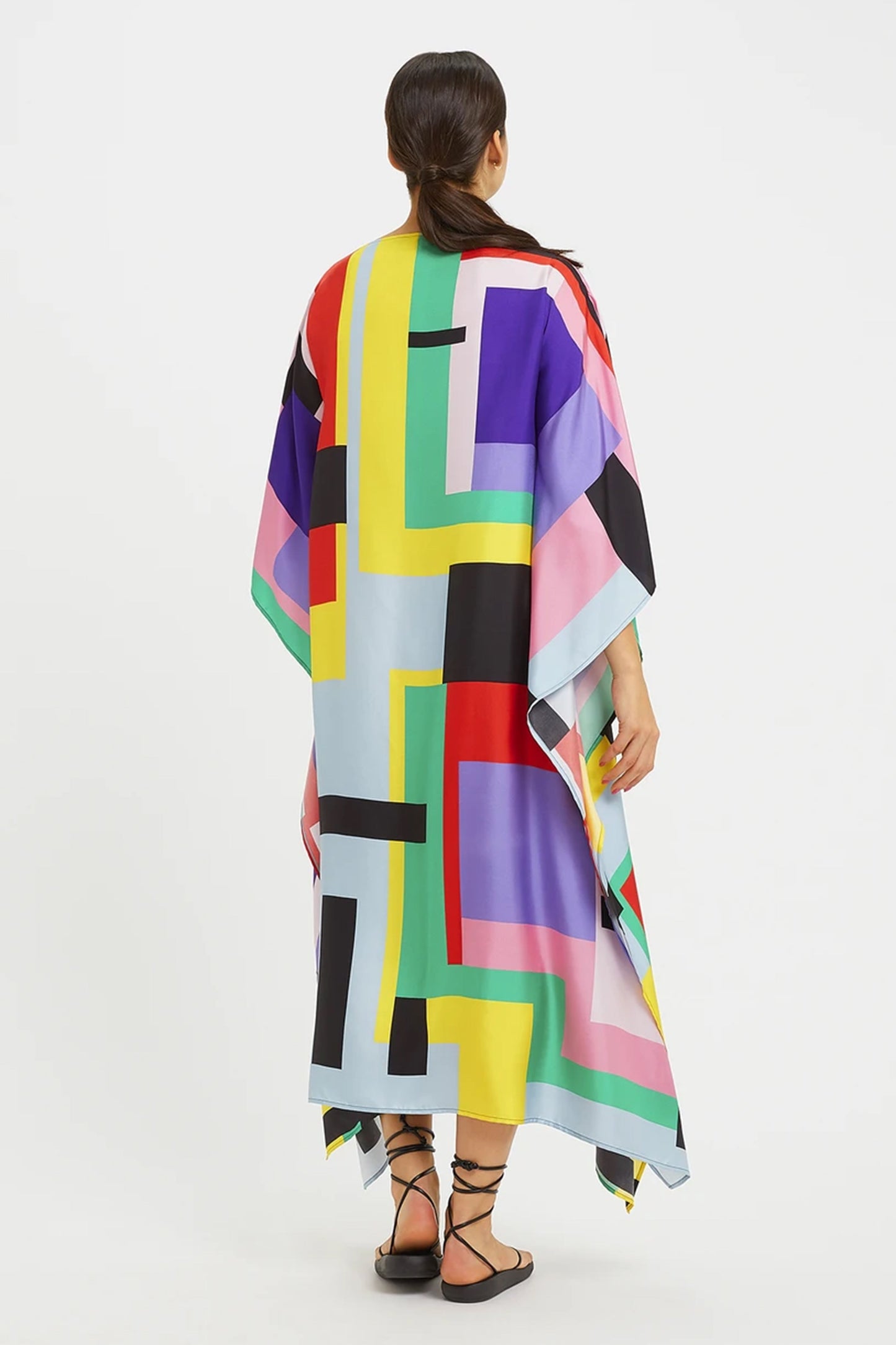 Woman Printed Soft Silk Crepe Kaftan