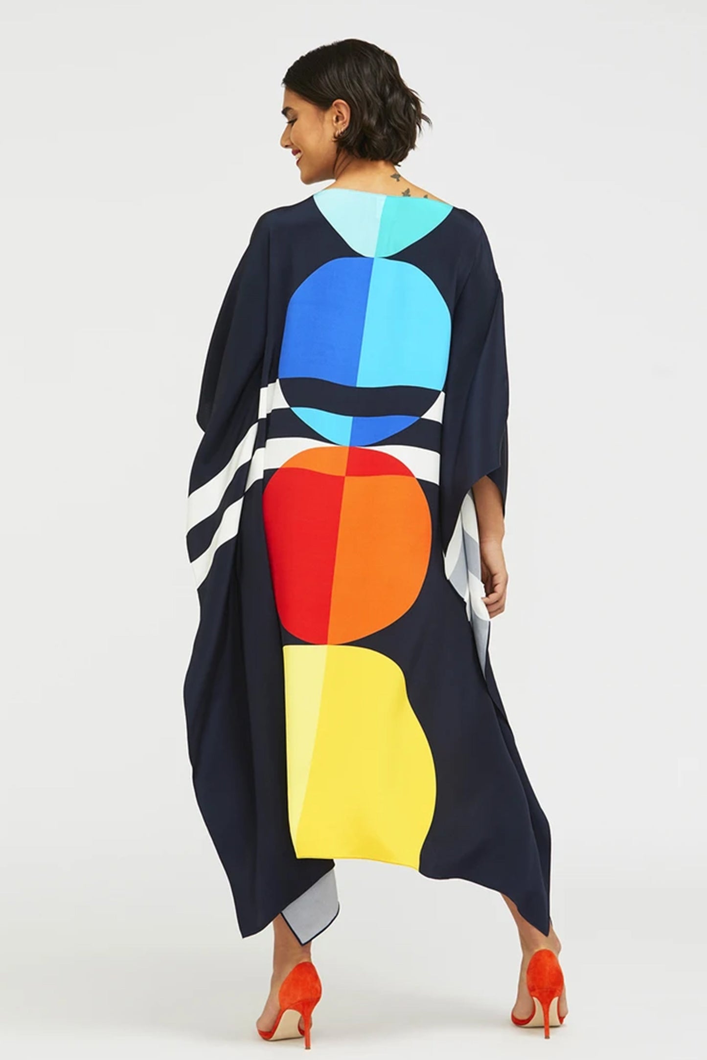 Woman Printed Soft Silk Crepe Kaftan