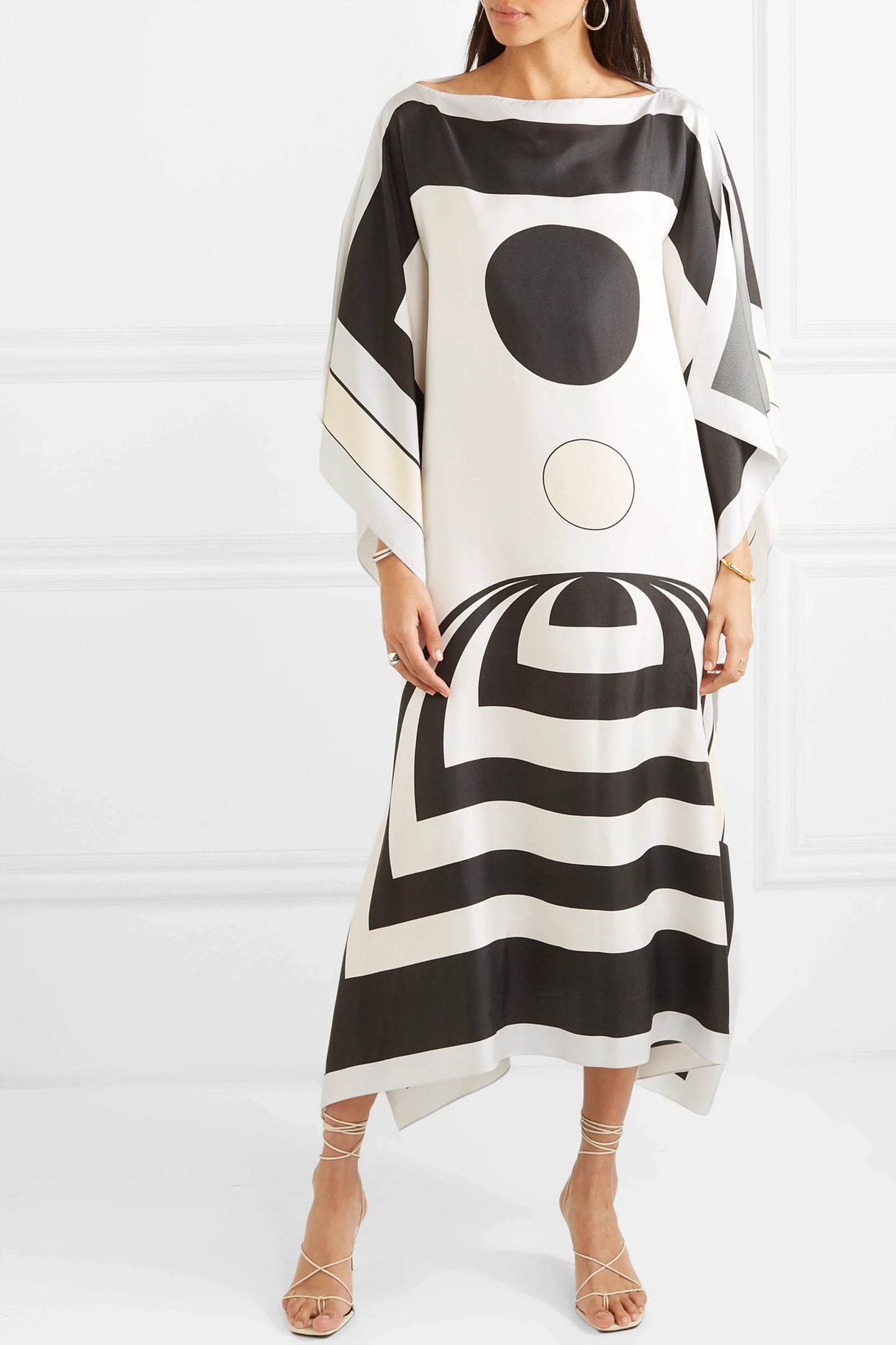 Woman Printed Soft Silk Crepe Kaftan