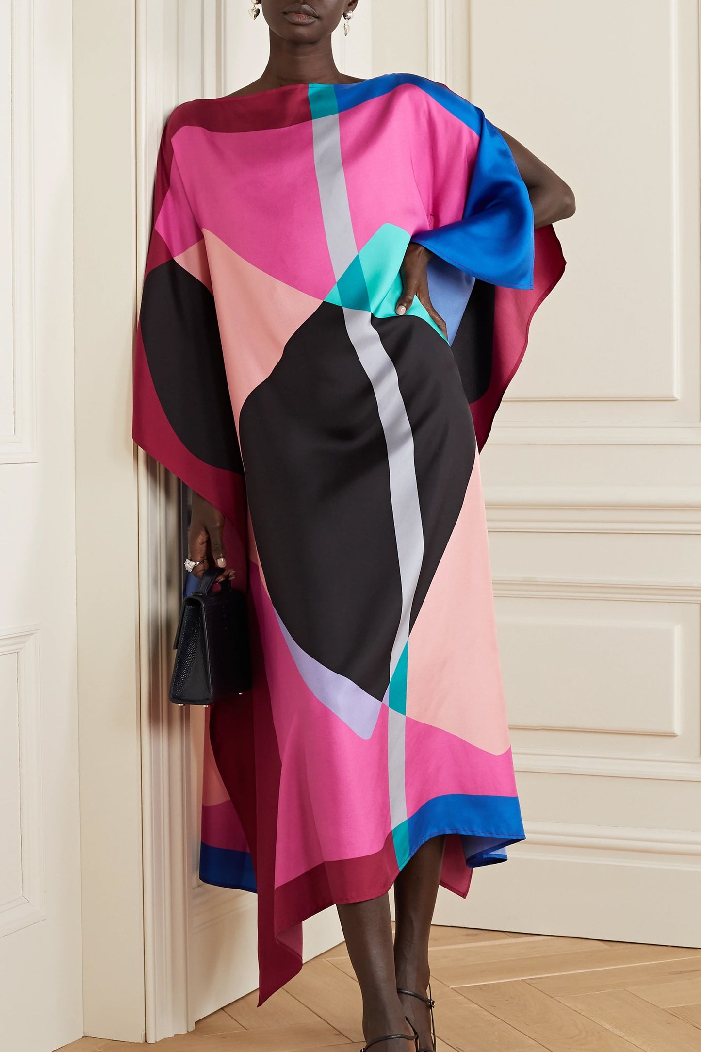 Woman Printed Soft Silk Crepe Kaftan