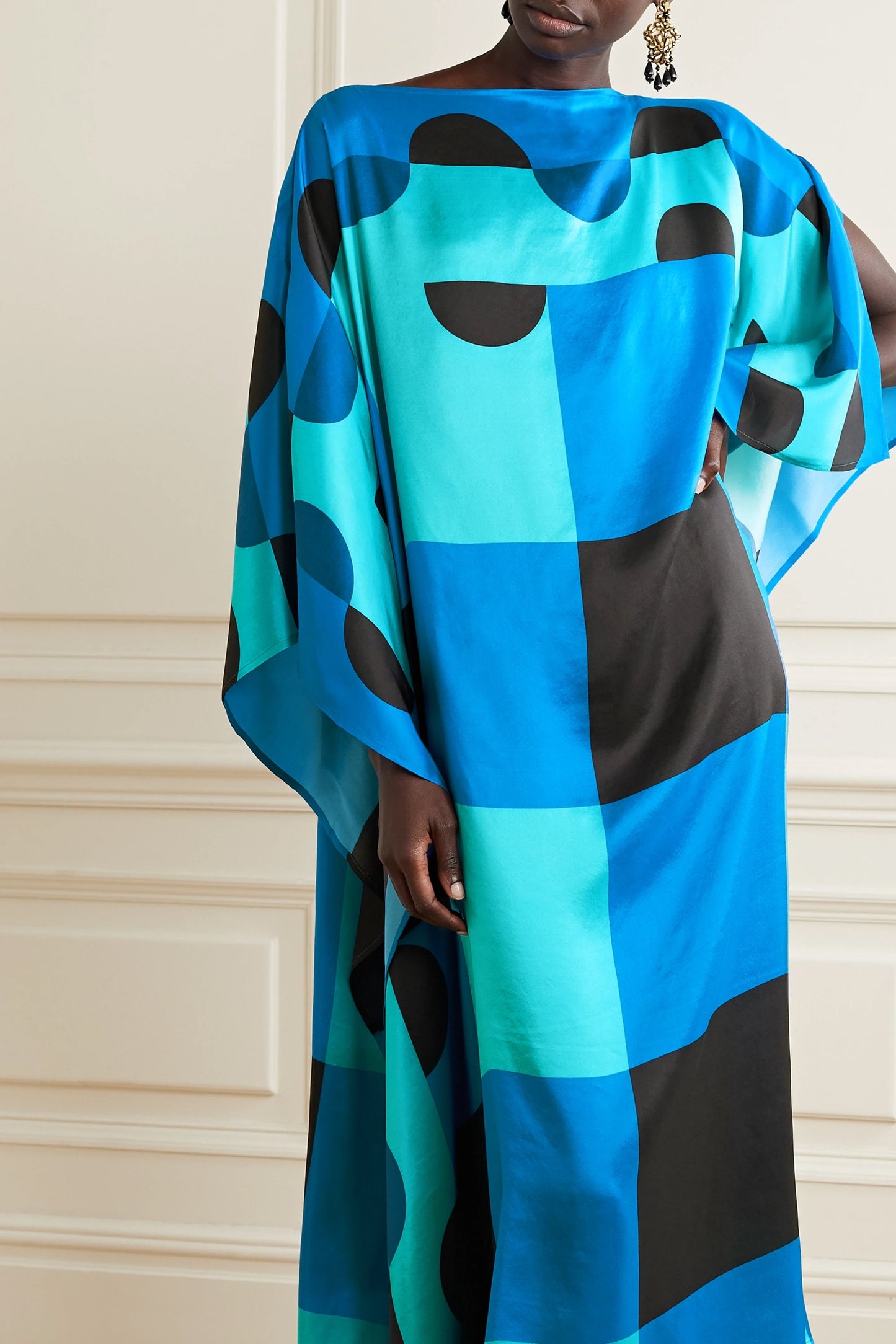 Woman Printed Soft Silk Crepe Kaftan