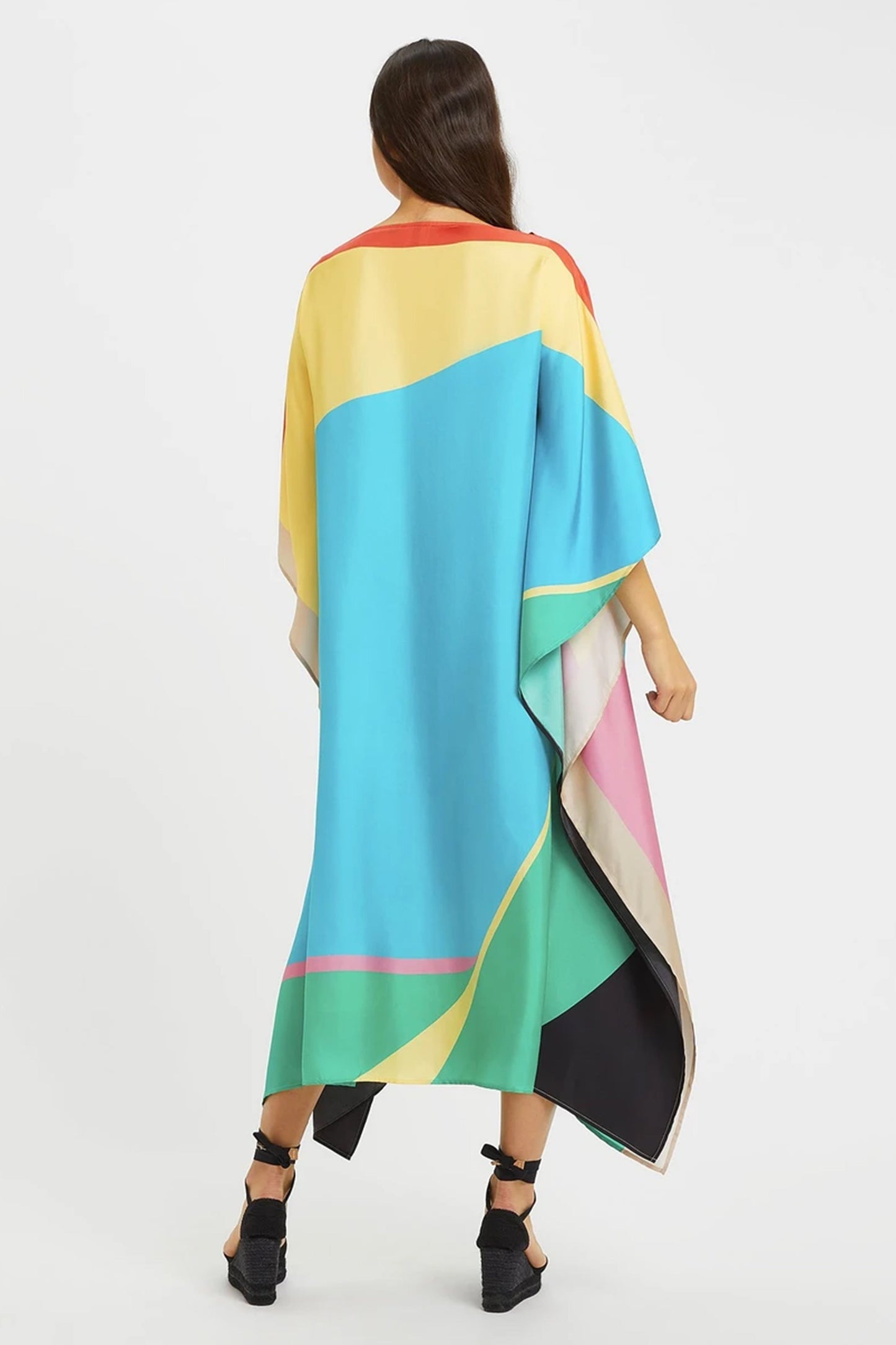 Woman Printed Soft Silk Crepe Kaftan