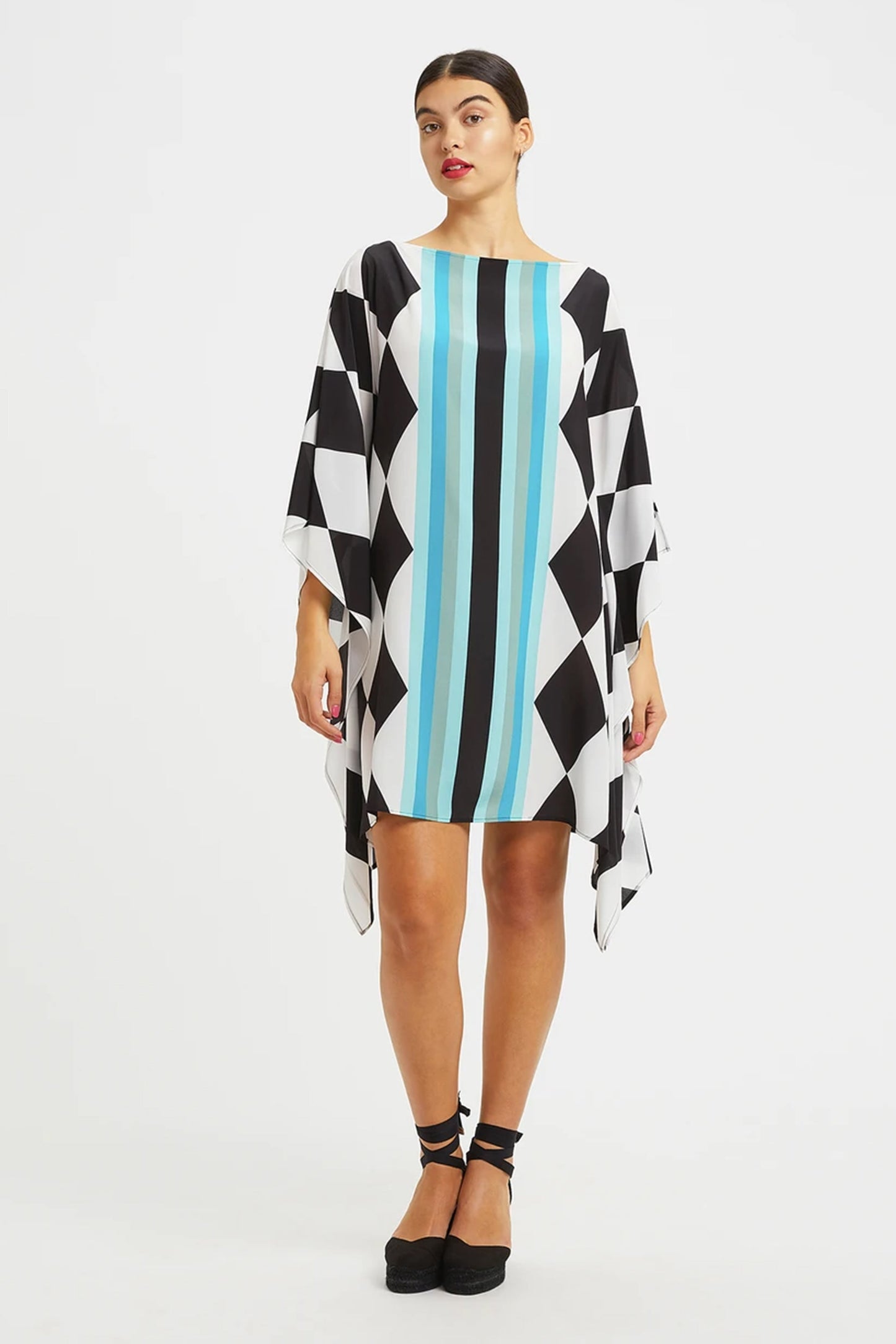 Woman Printed Soft Silk Crepe Kaftan