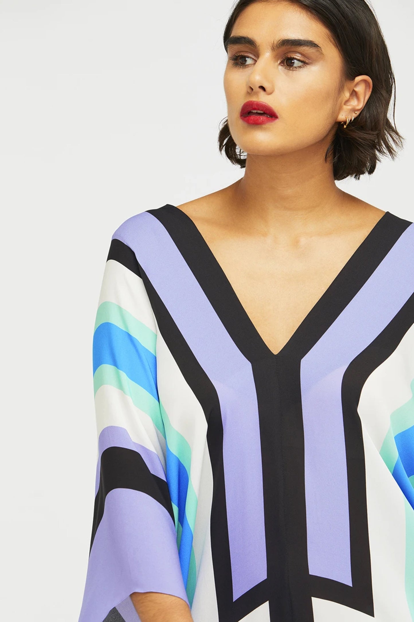 Woman Printed Soft Silk Crepe Kaftan