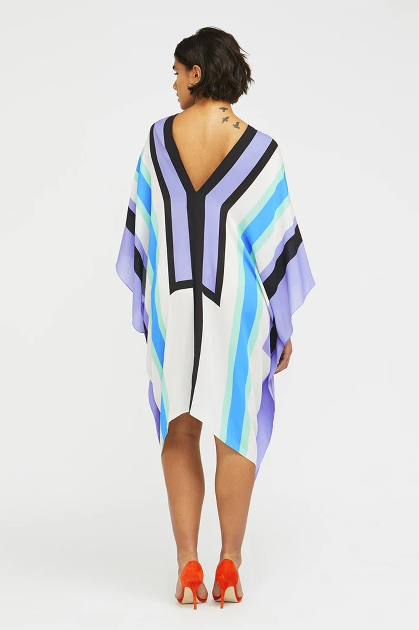 Woman Printed Soft Silk Crepe Kaftan