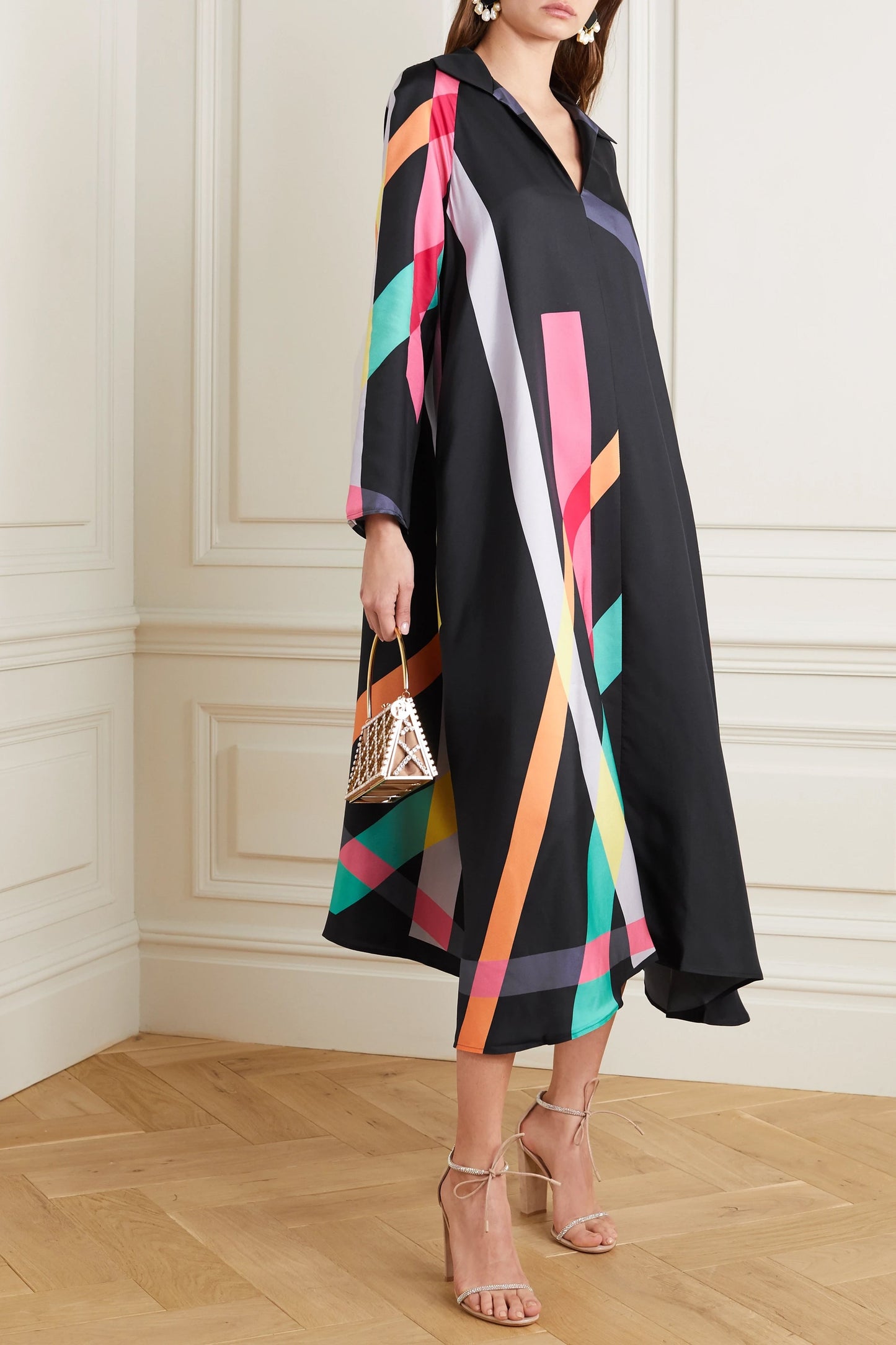 Woman Printed Soft Silk Crepe Kaftan