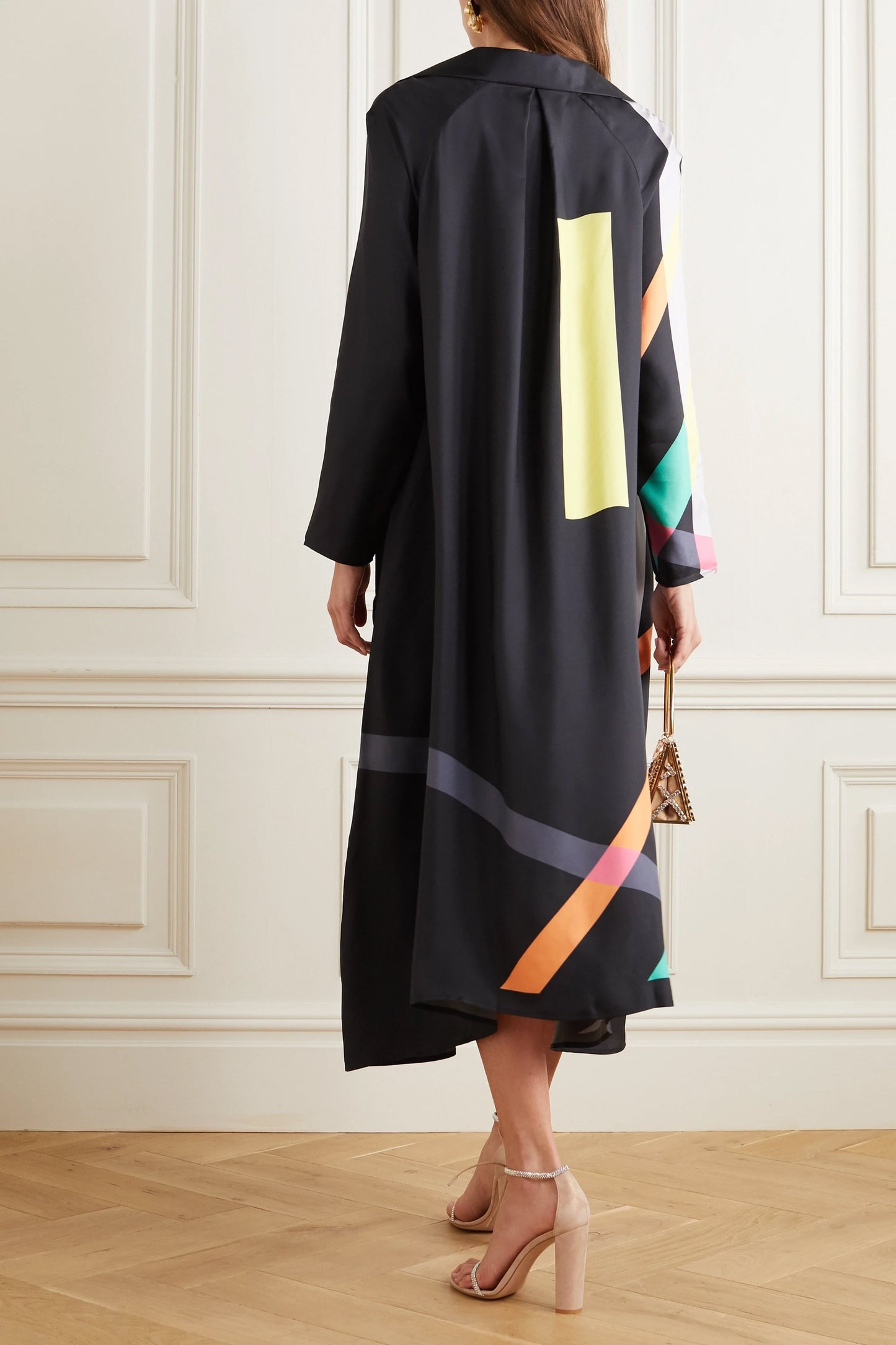 Woman Printed Soft Silk Crepe Kaftan