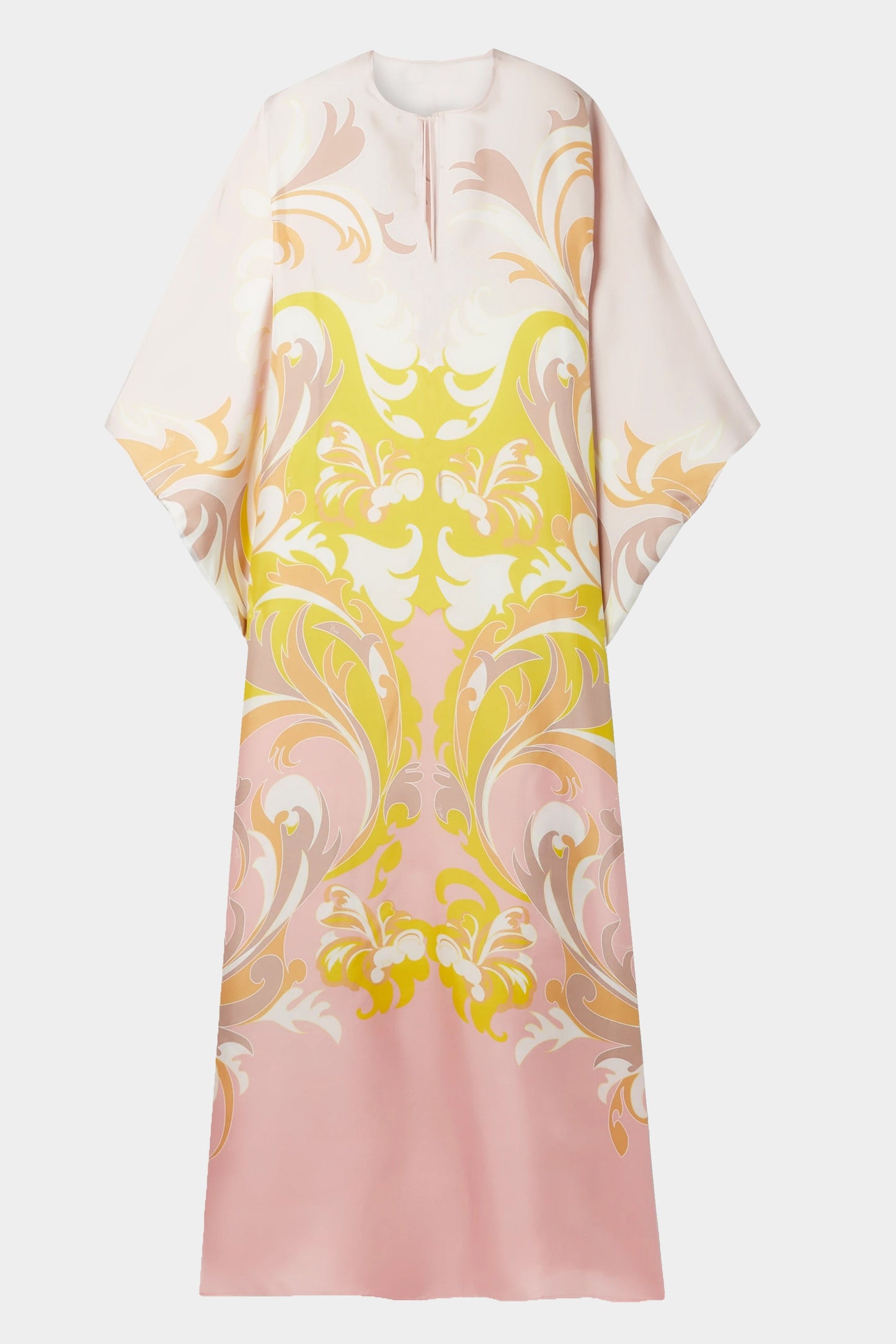 Woman Printed Soft Satin Silk Kaftan