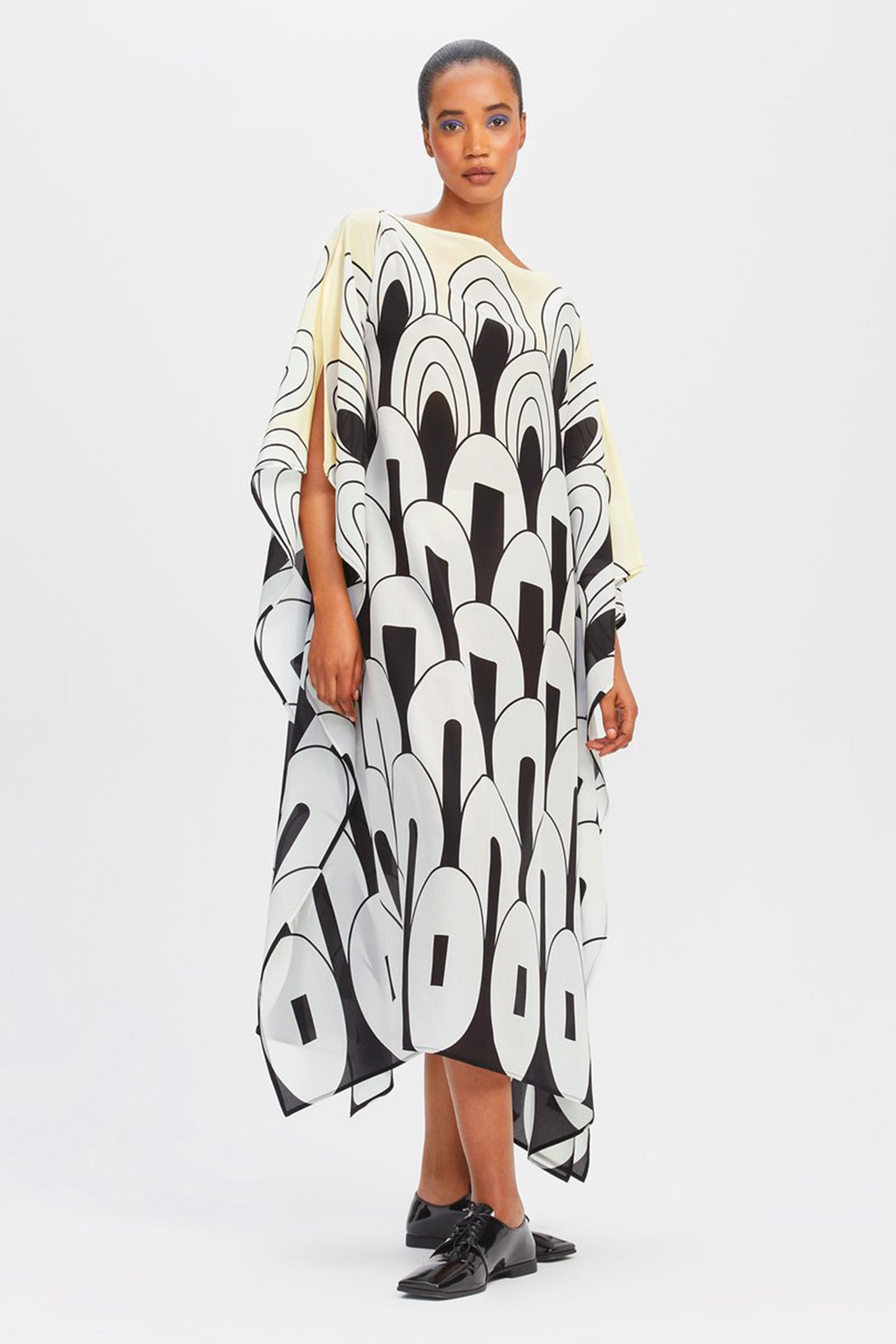 Woman Printed Soft Silk Crepe Kaftan
