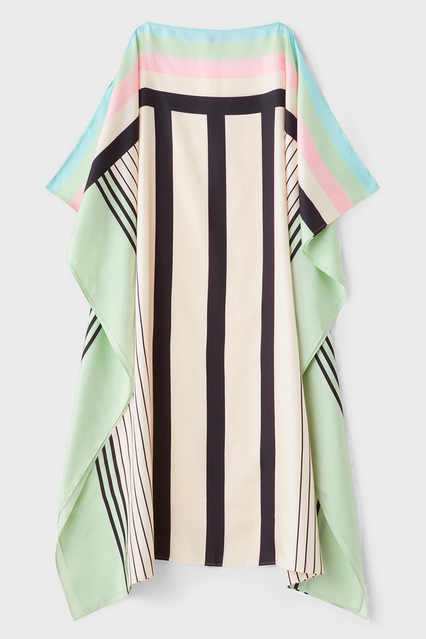 Woman Printed Soft Satin Silk Kaftan