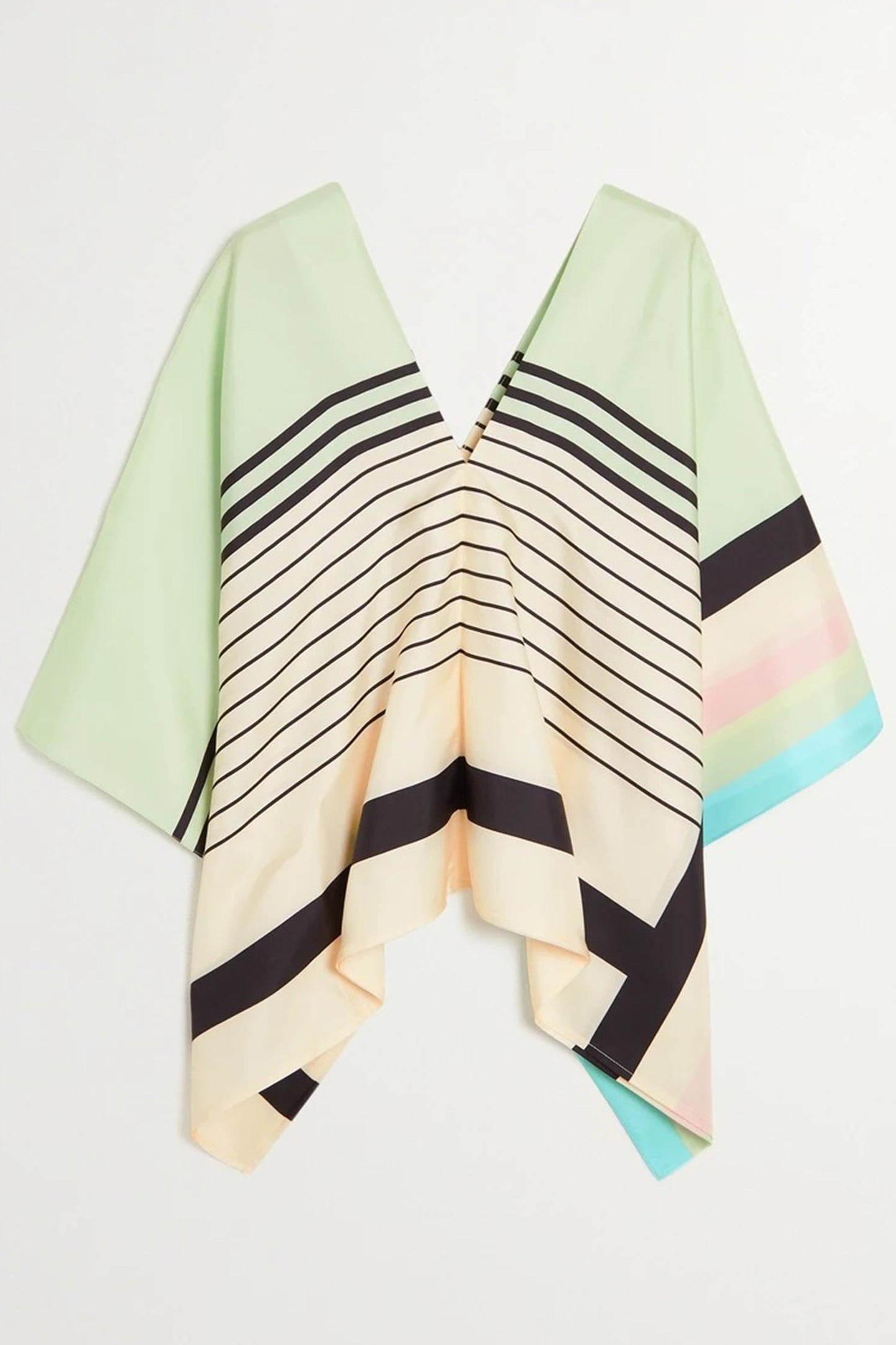 Woman Printed Soft Satin Silk Kaftan